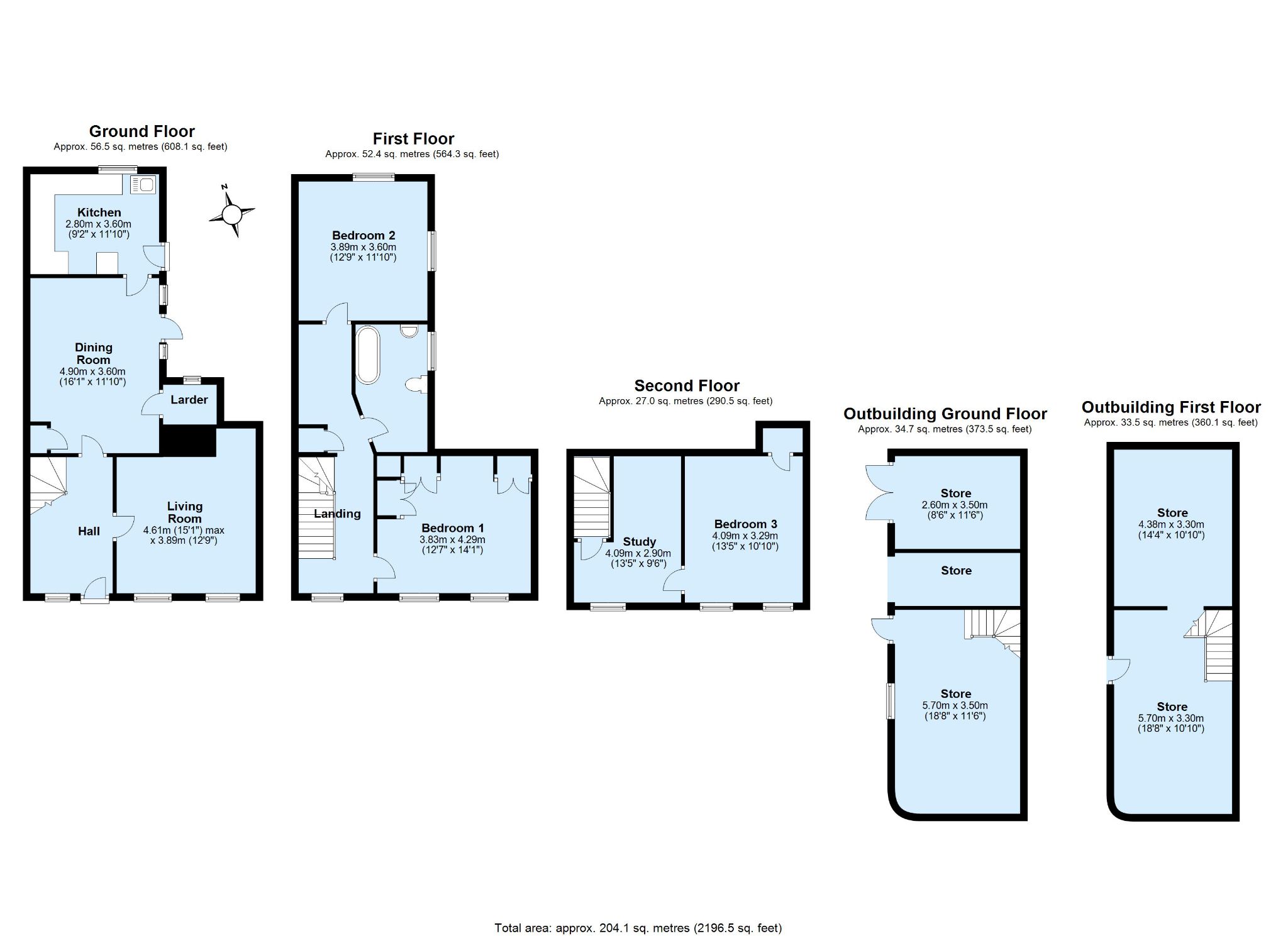 3 bedroom detached house Sold in Sevenoaks - Floorplan 1