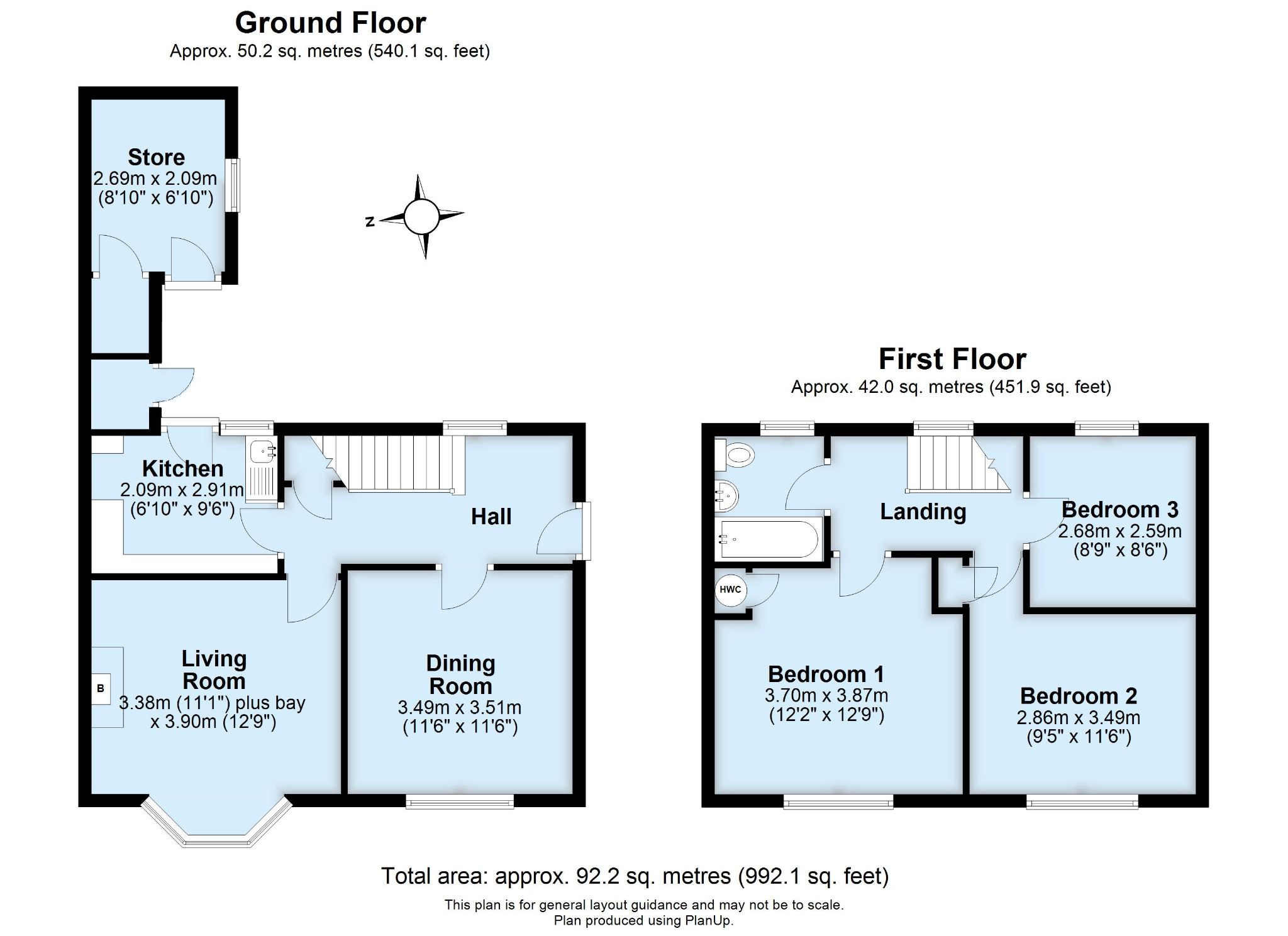 3 bedroom semi-detached house For Sale in Sevenoaks - Floorplan 1