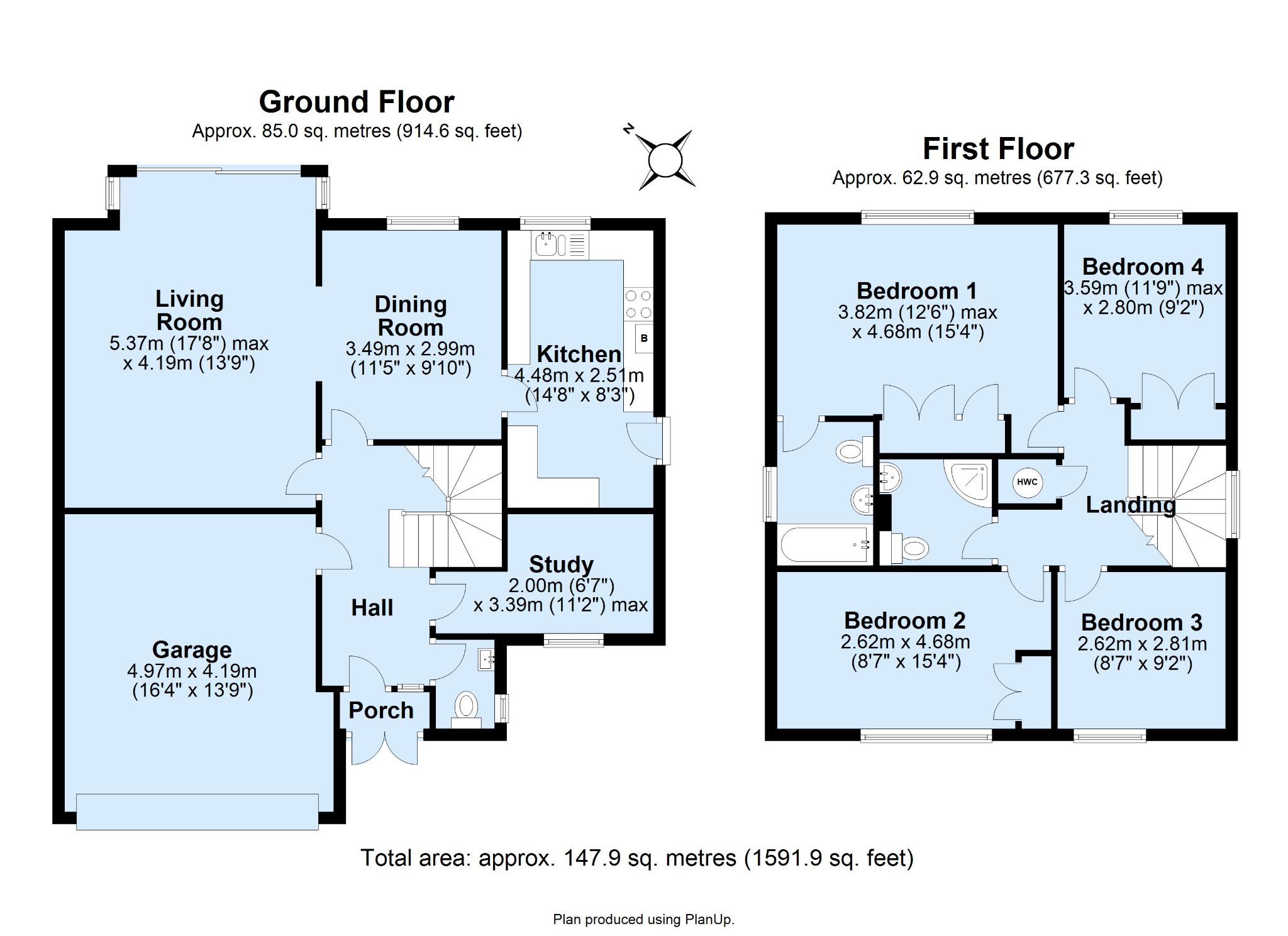 4 bedroom detached house Sold in Sevenoaks - Floorplan 1
