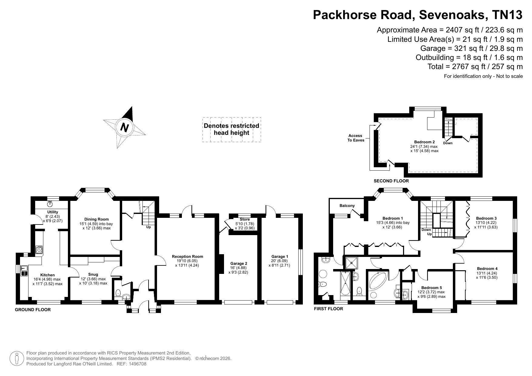 5 bedroom detached house For Sale in Sevenoaks - Floorplan 1