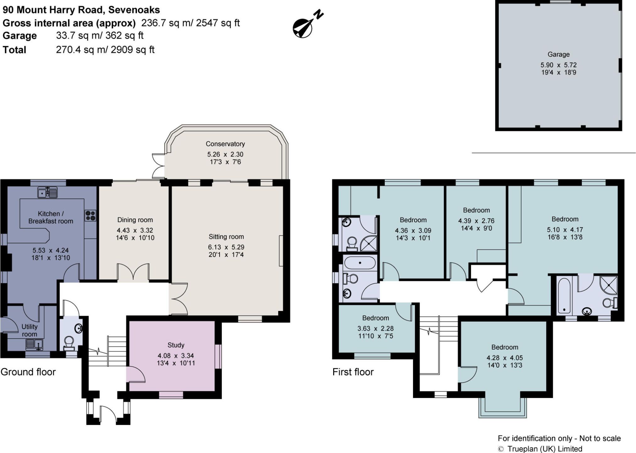 5 bedroom detached house Sold in Sevenoaks - Floorplan 1
