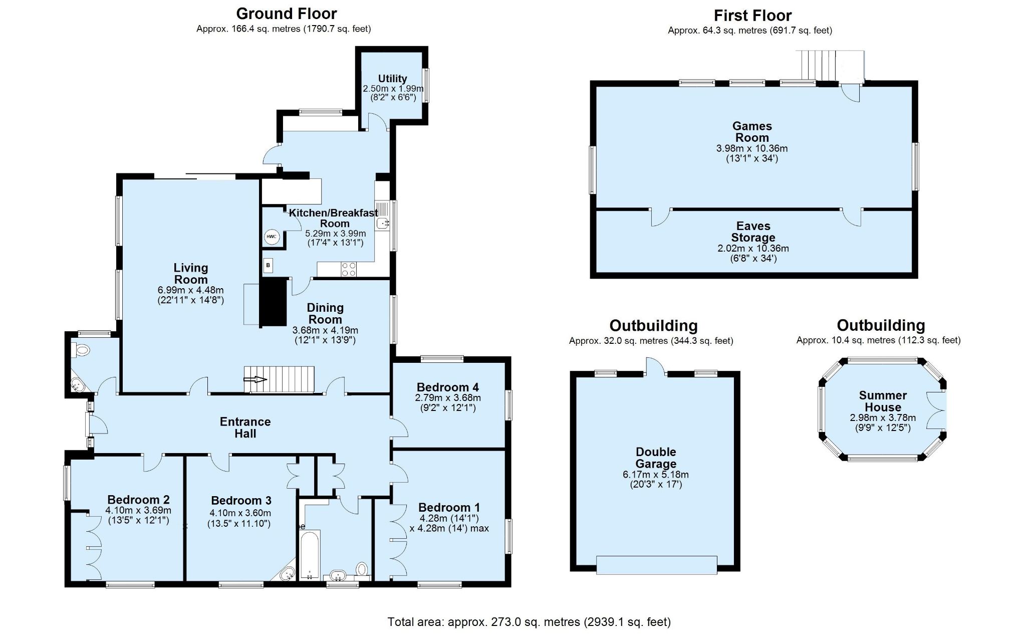 4 bedroom detached house Sold in Sevenoaks - Floorplan 1