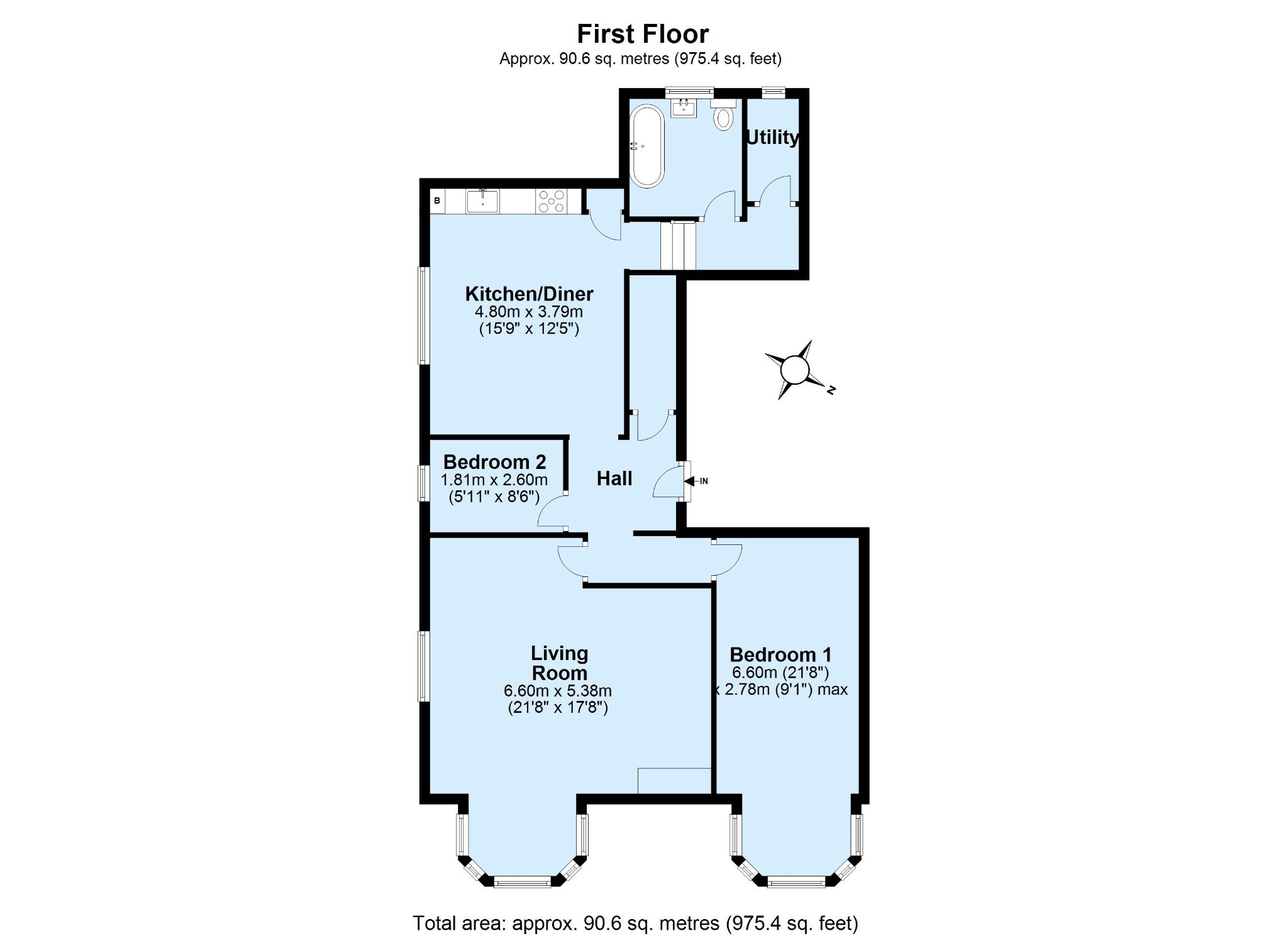 2 bedroom apartment For Sale in Sevenoaks - Floorplan 1