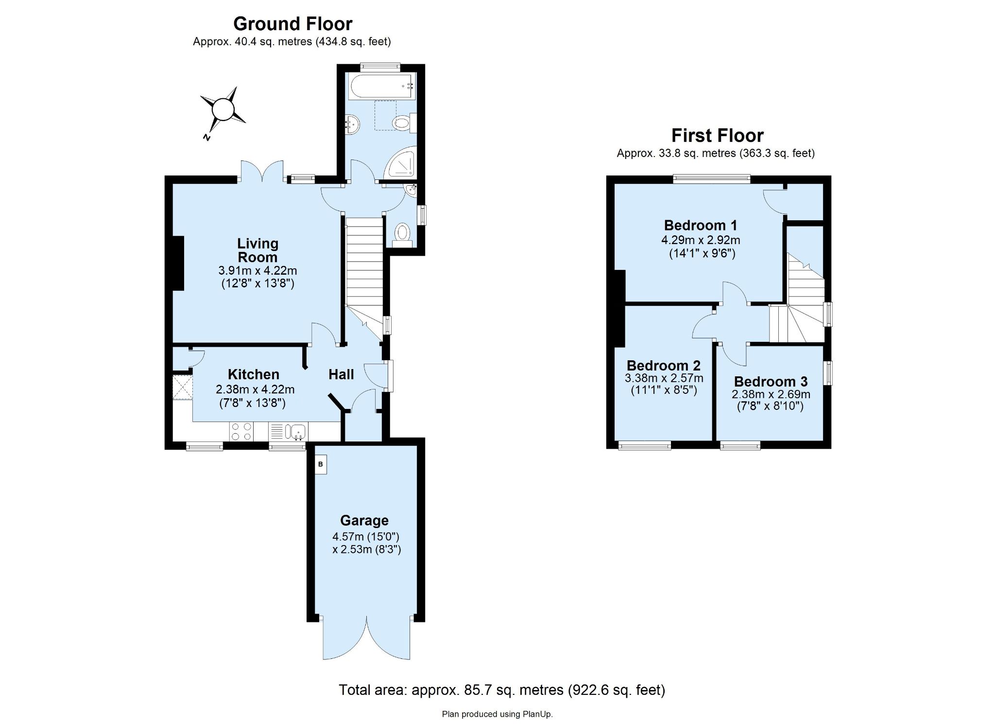 3 bedroom semi-detached house For Sale in Sevenoaks - Floorplan 1