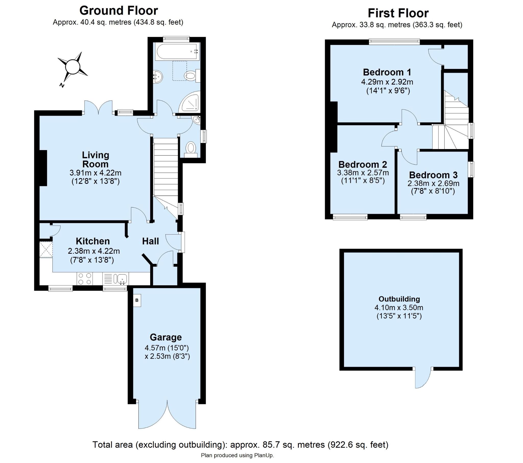 3 bedroom semi-detached house For Sale in Sevenoaks - Floorplan 1