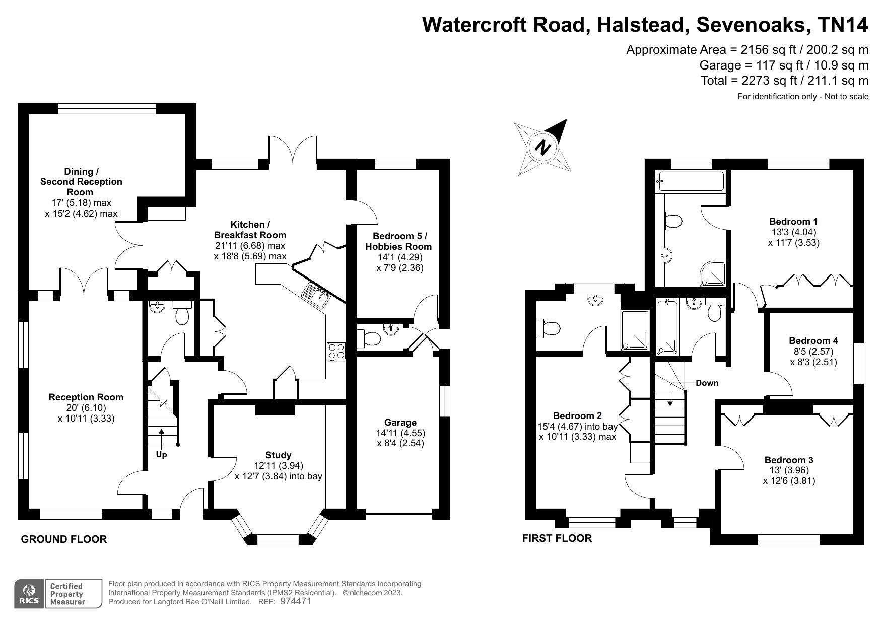 5 bedroom detached house Sold in Sevenoaks - Floorplan 1