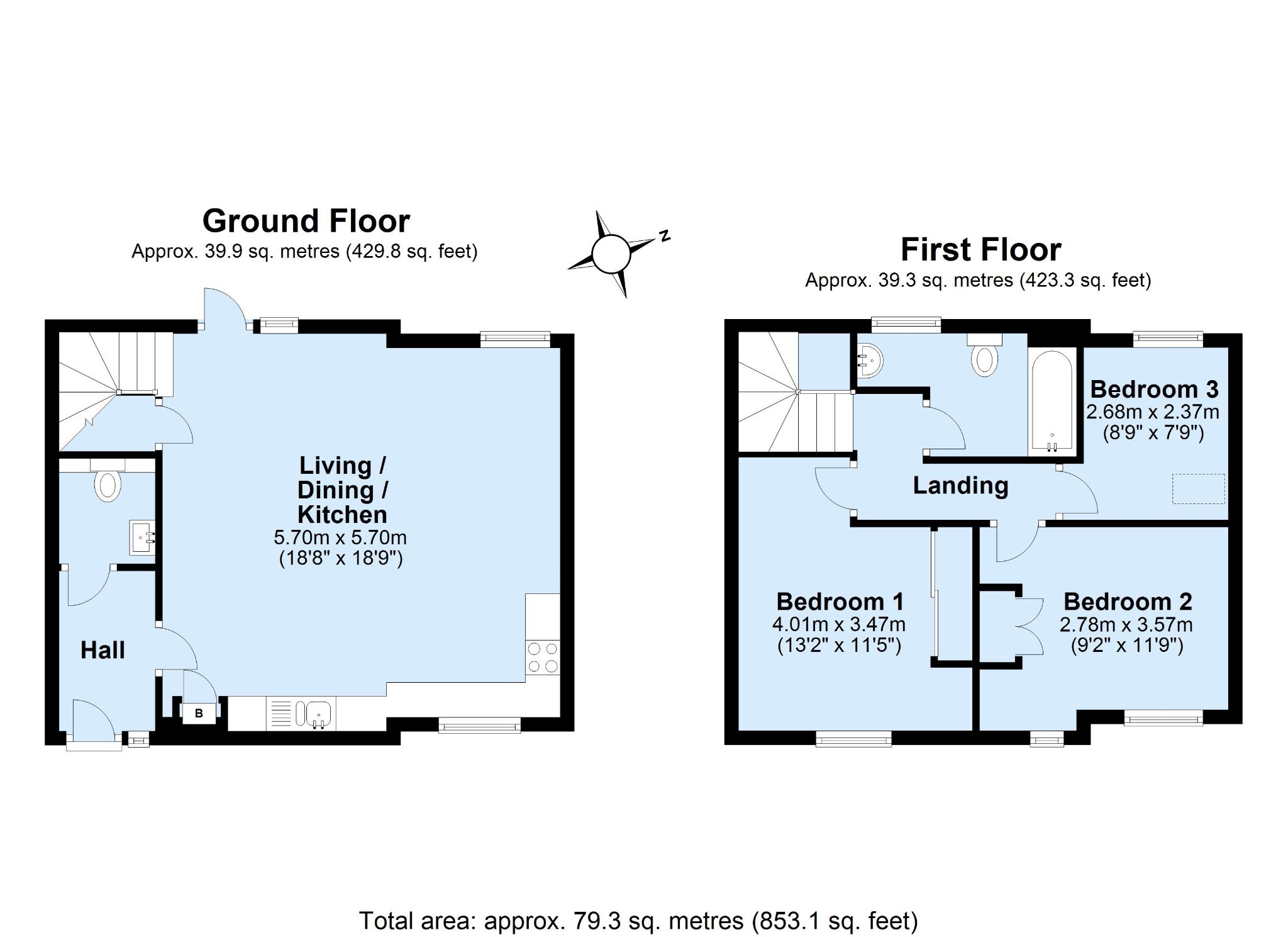 3 bedroom semi-detached house For Sale in Sevenoaks - Floorplan 1