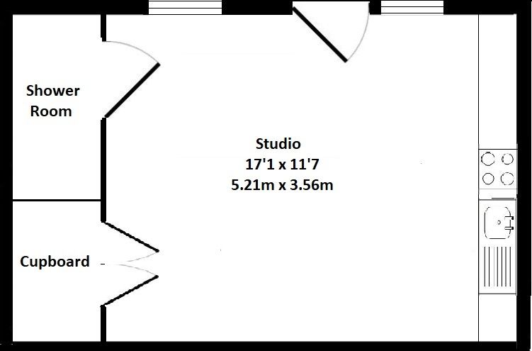 1 bedroom studio Sold in Sevenoaks - Floorplan 1