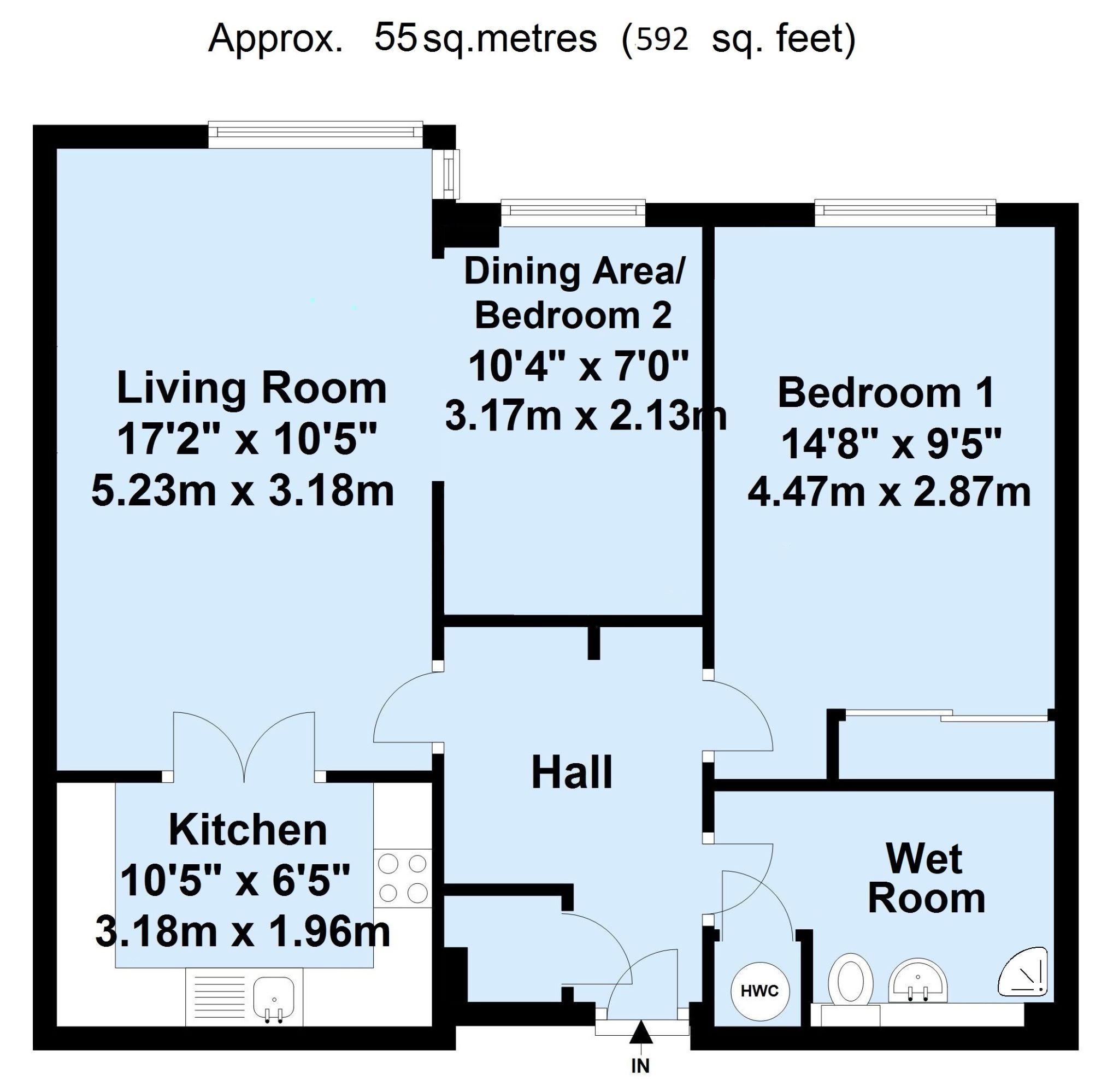 1 bedroom apartment For Sale in Sevenoaks - Floorplan 1