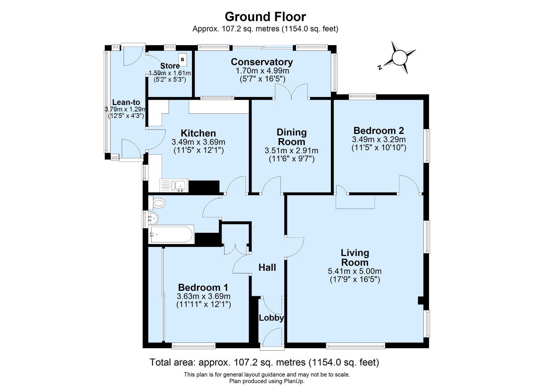 3 bedroom detached bungalow Sold in Sevenoaks - Floorplan 1