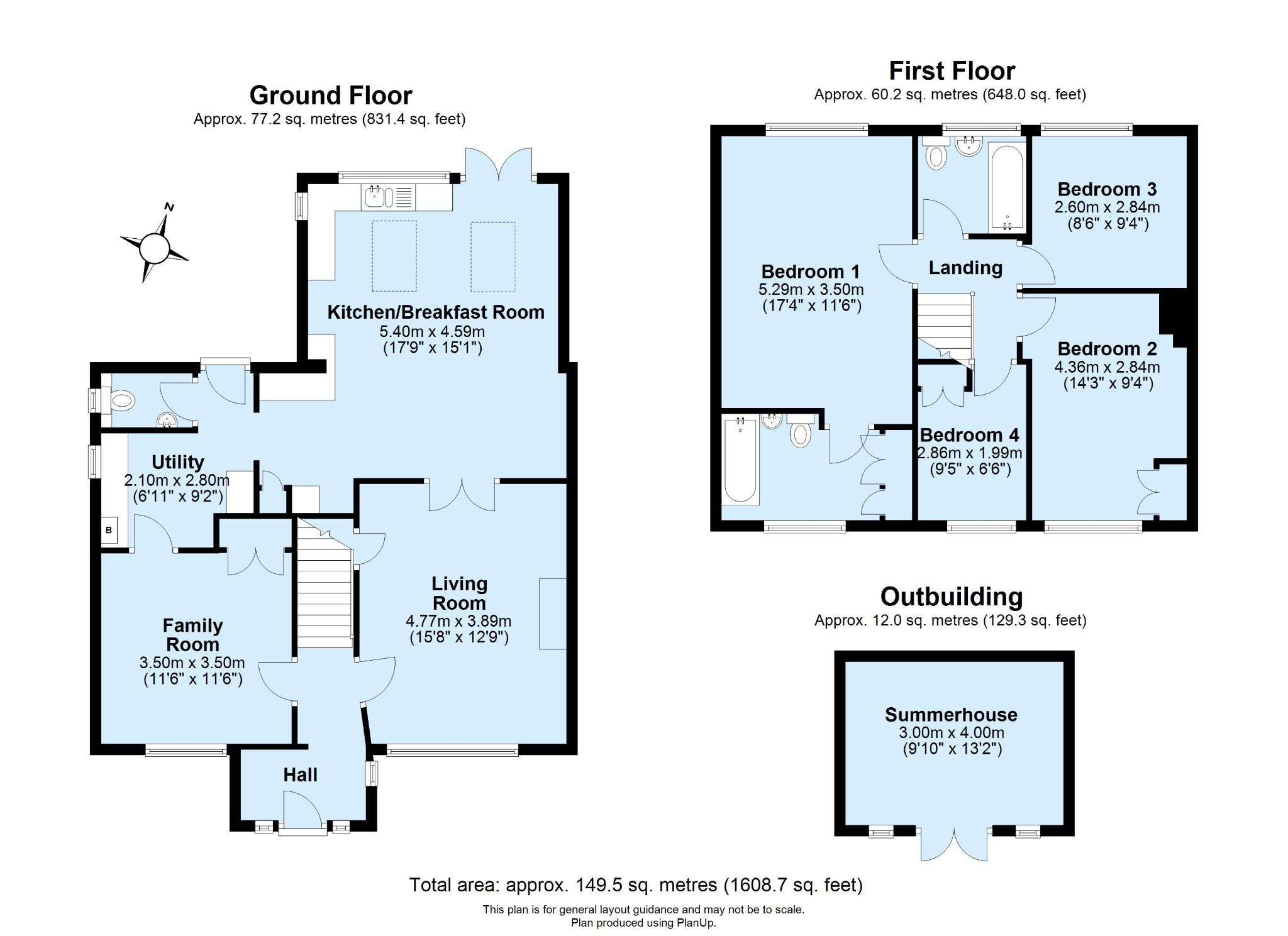 4 bedroom semi-detached house Sold in Sevenoaks - Floorplan 1