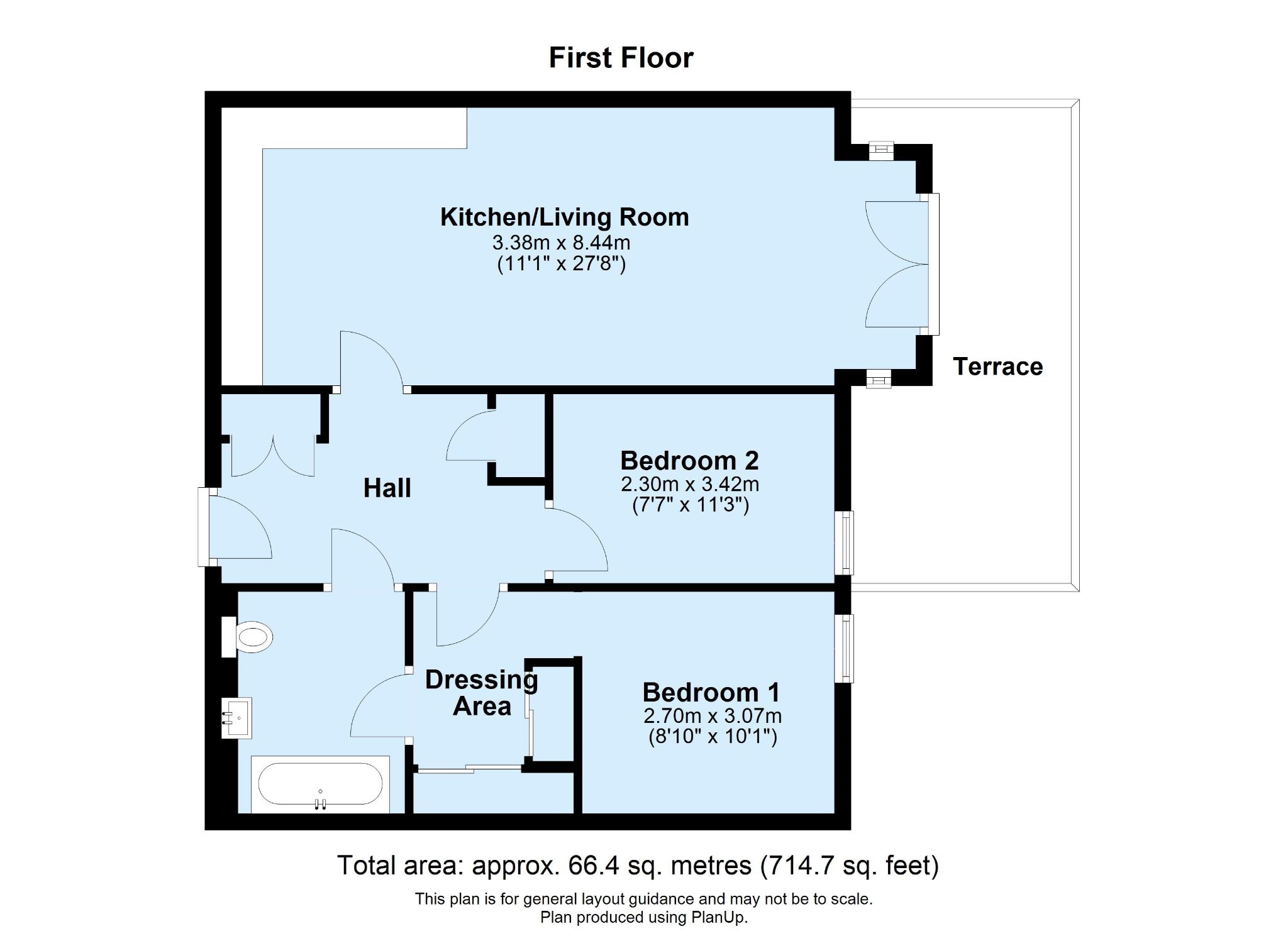 2 bedroom apartment Sold in Sevenoaks - Floorplan 1
