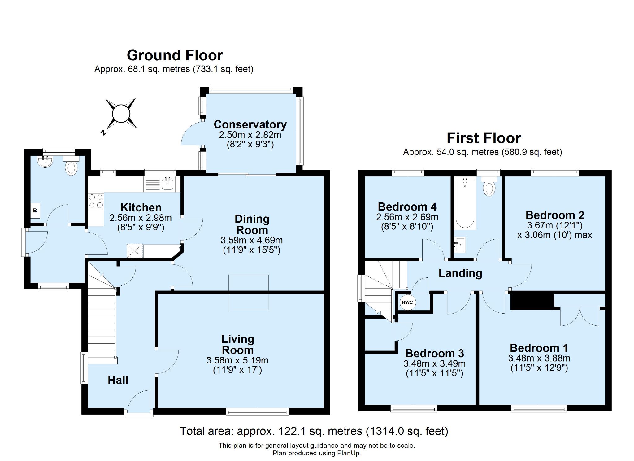 4 bedroom semi-detached house Sold in Otford - Floorplan 1