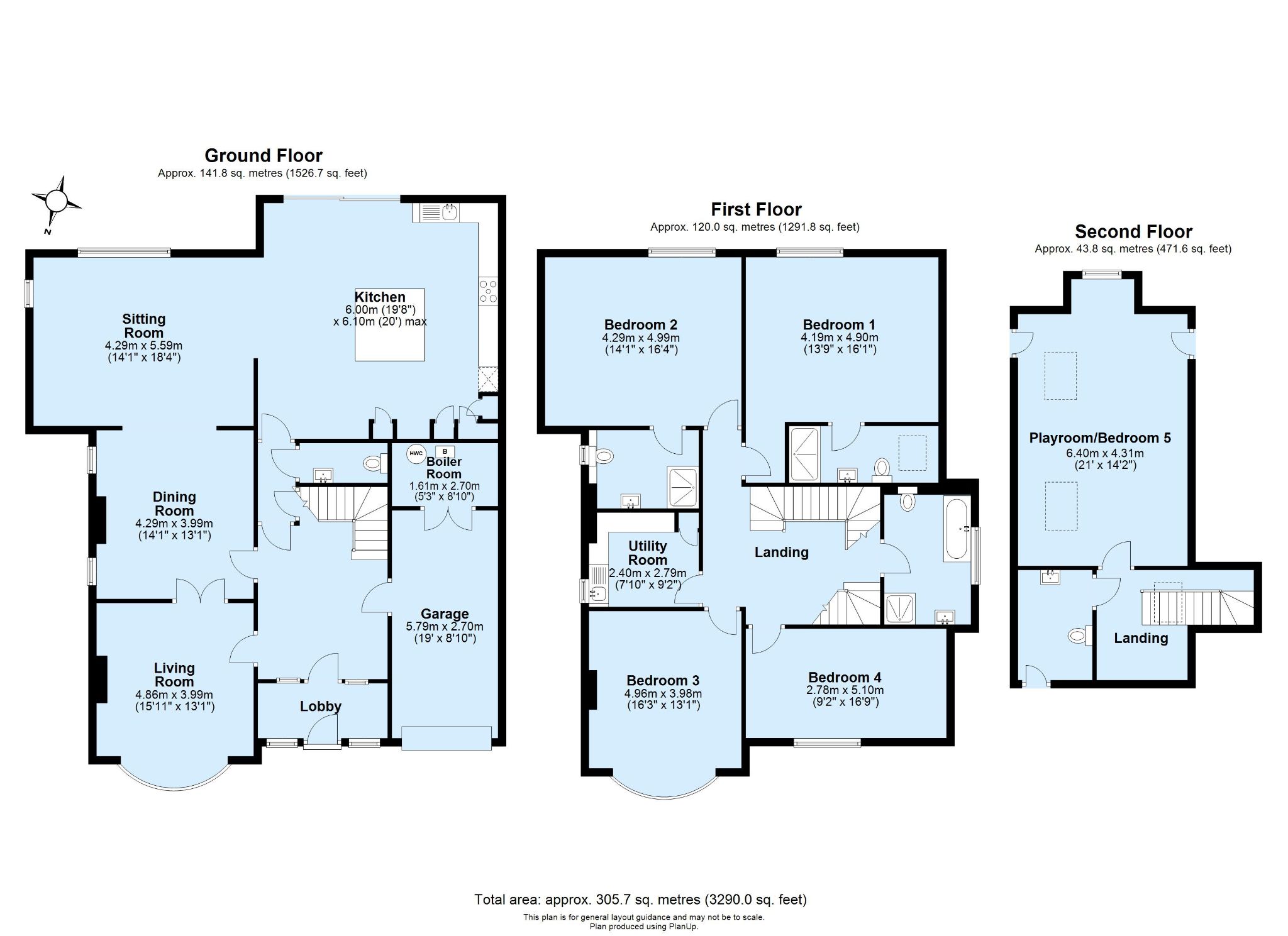 5 bedroom detached house Sold in Sevenoaks - Floorplan 1