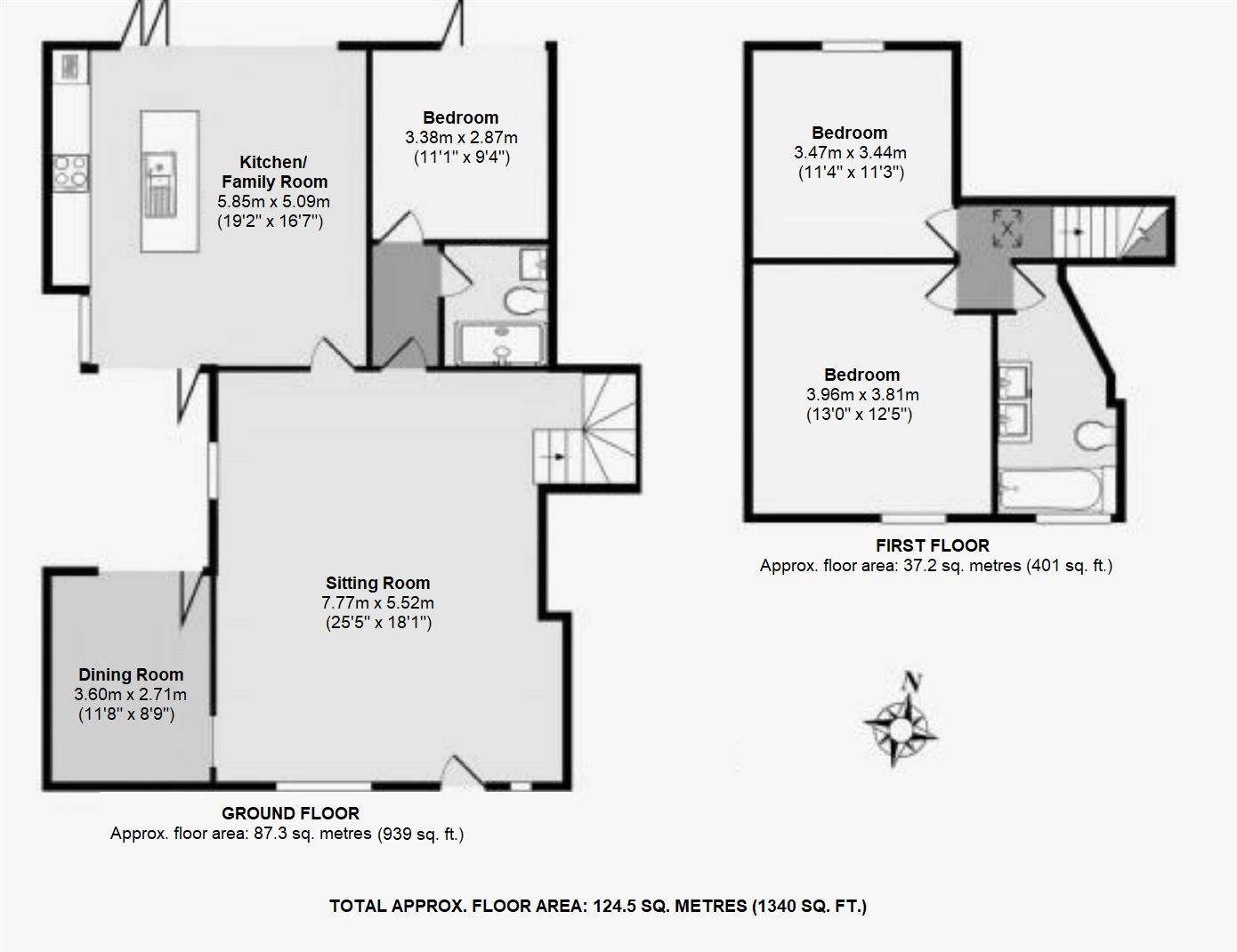3 bedroom semi-detached house Sold in Sevenoaks - Floorplan 1