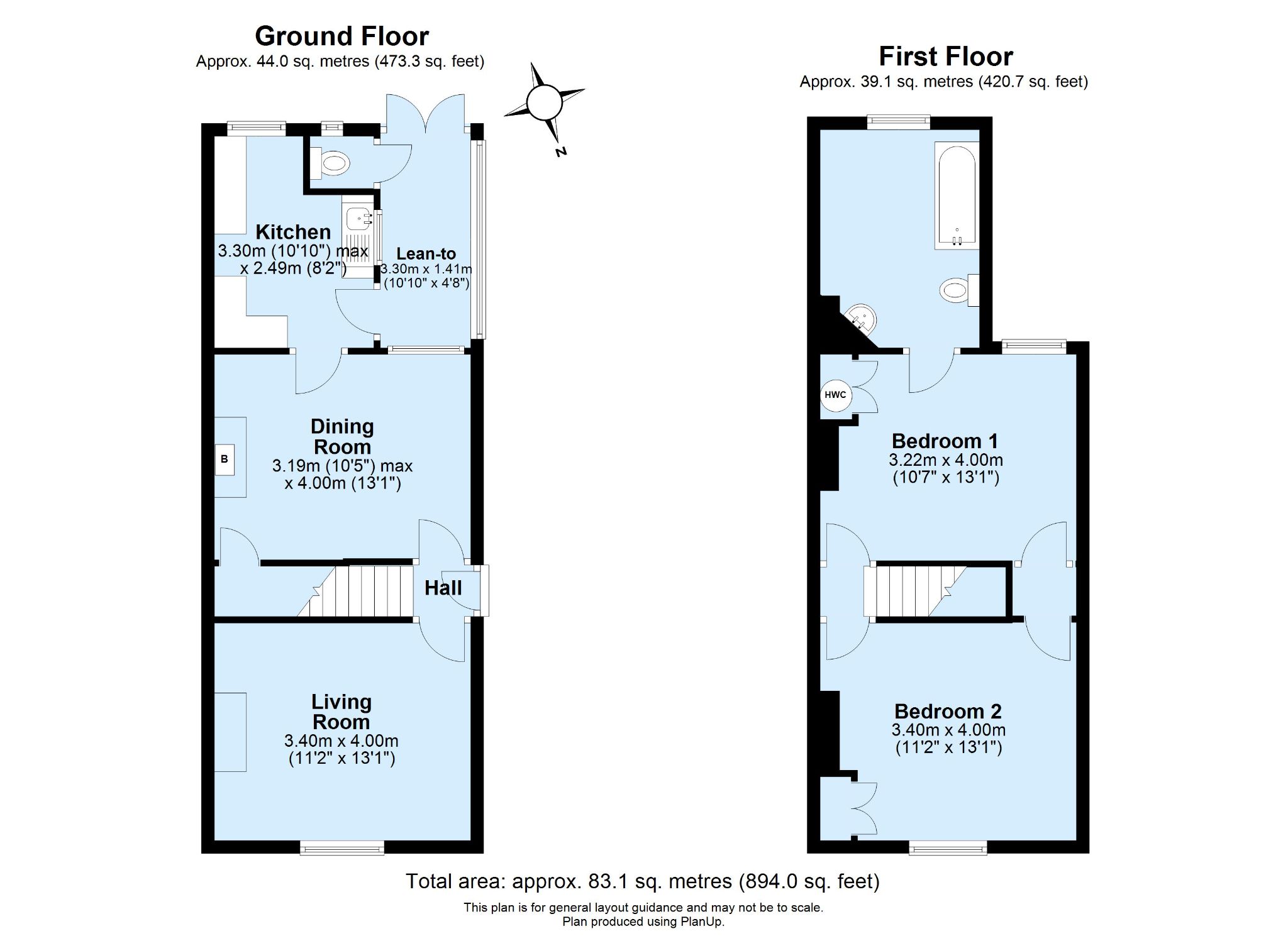 2 bedroom end terraced house Sold in Sevenoaks - Floorplan 1