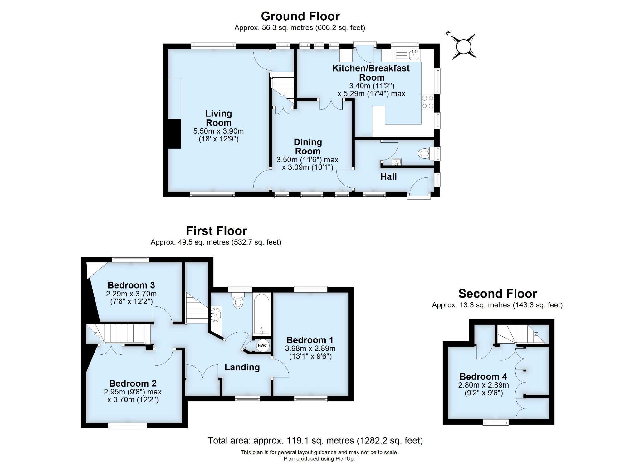 4 bedroom semi-detached house For Sale in Sevenoaks - Floorplan 1
