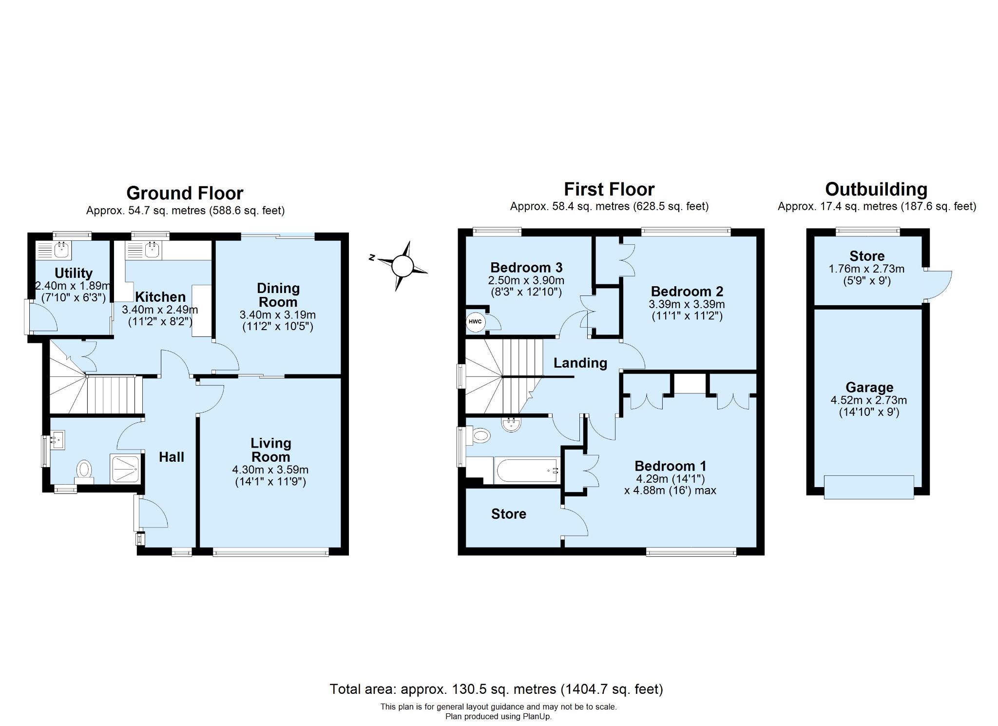 3 bedroom detached house Sold in Riverhead - Floorplan 1