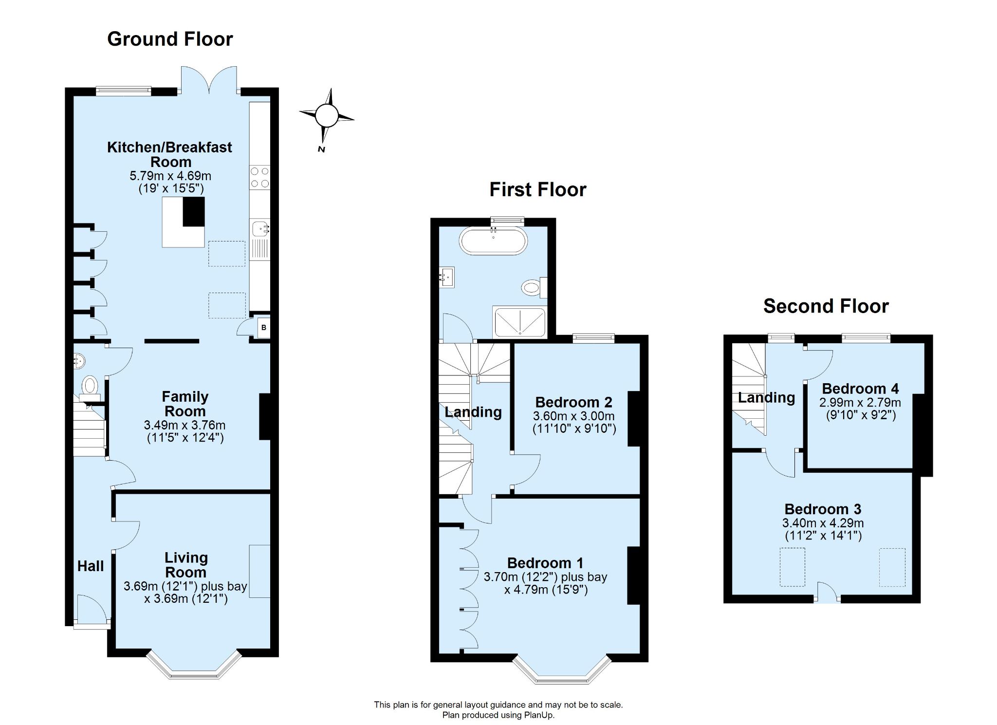 4 bedroom semi-detached house Sold in Sevenoaks - Floorplan 1