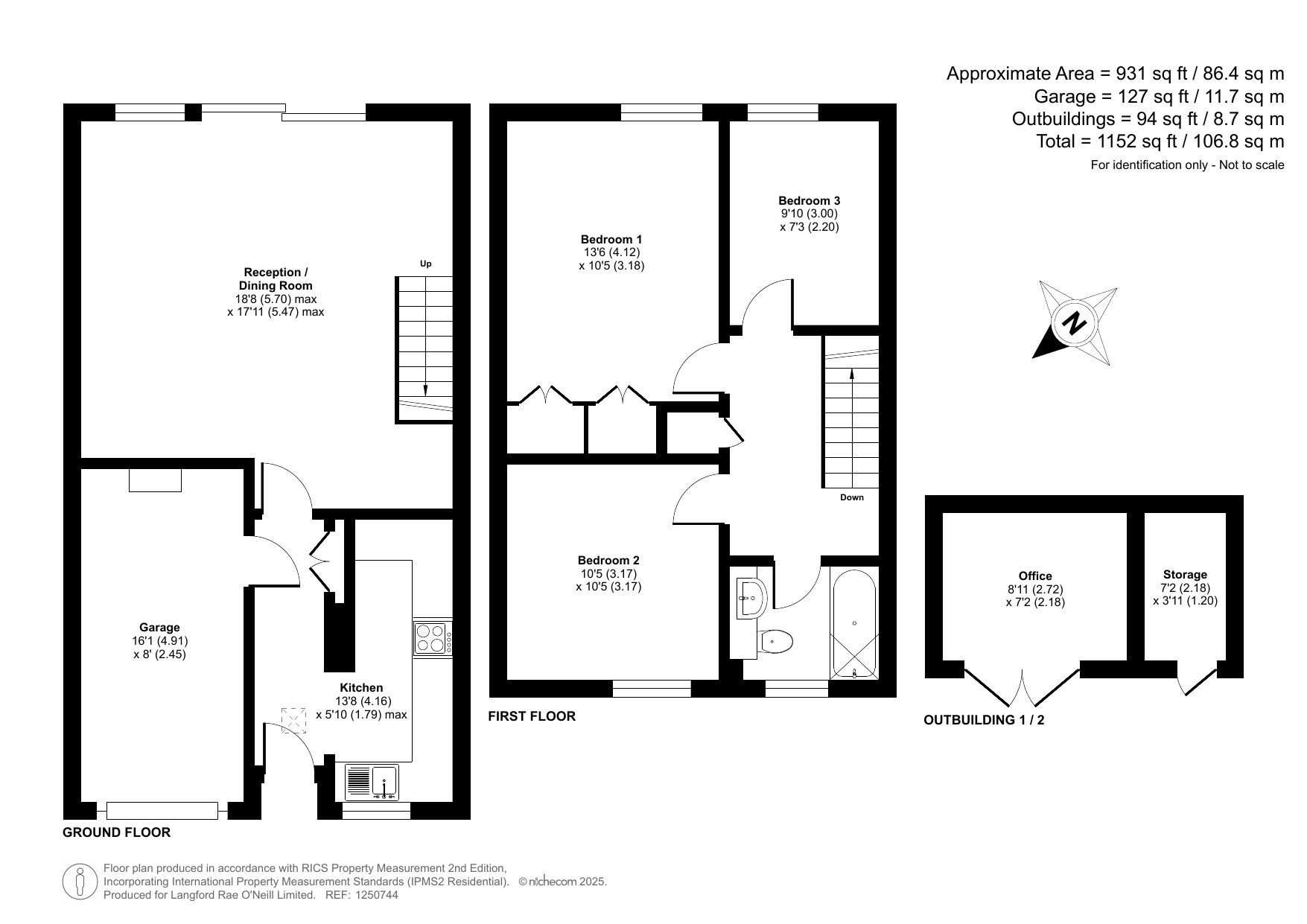 3 bedroom semi-detached house Sold in Sevenoaks - Floorplan 1
