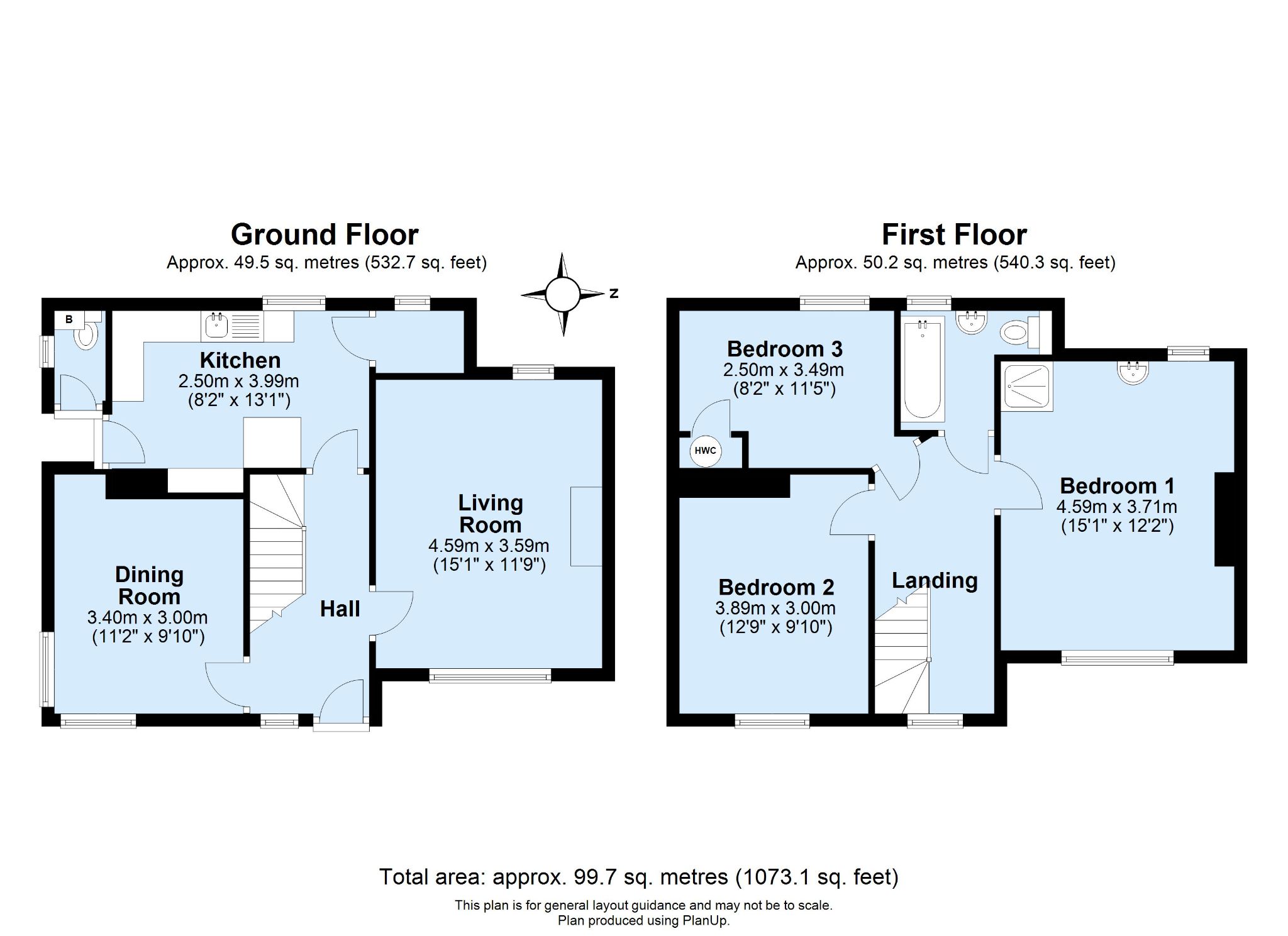 3 bedroom semi-detached house Sold in Sevenoaks - Floorplan 1