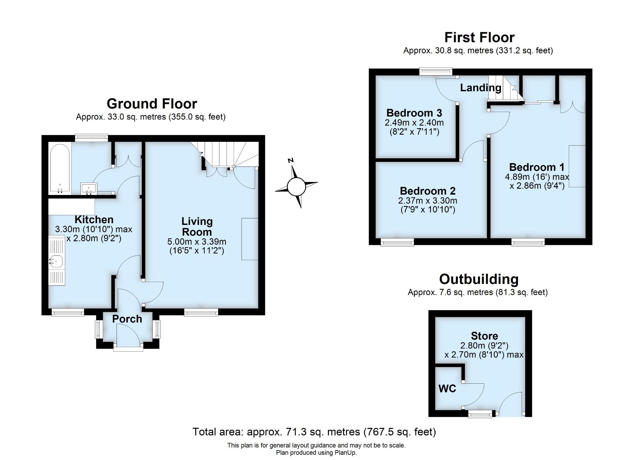 3 bedroom mid terraced house Sold in Shoreham - Floorplan 1