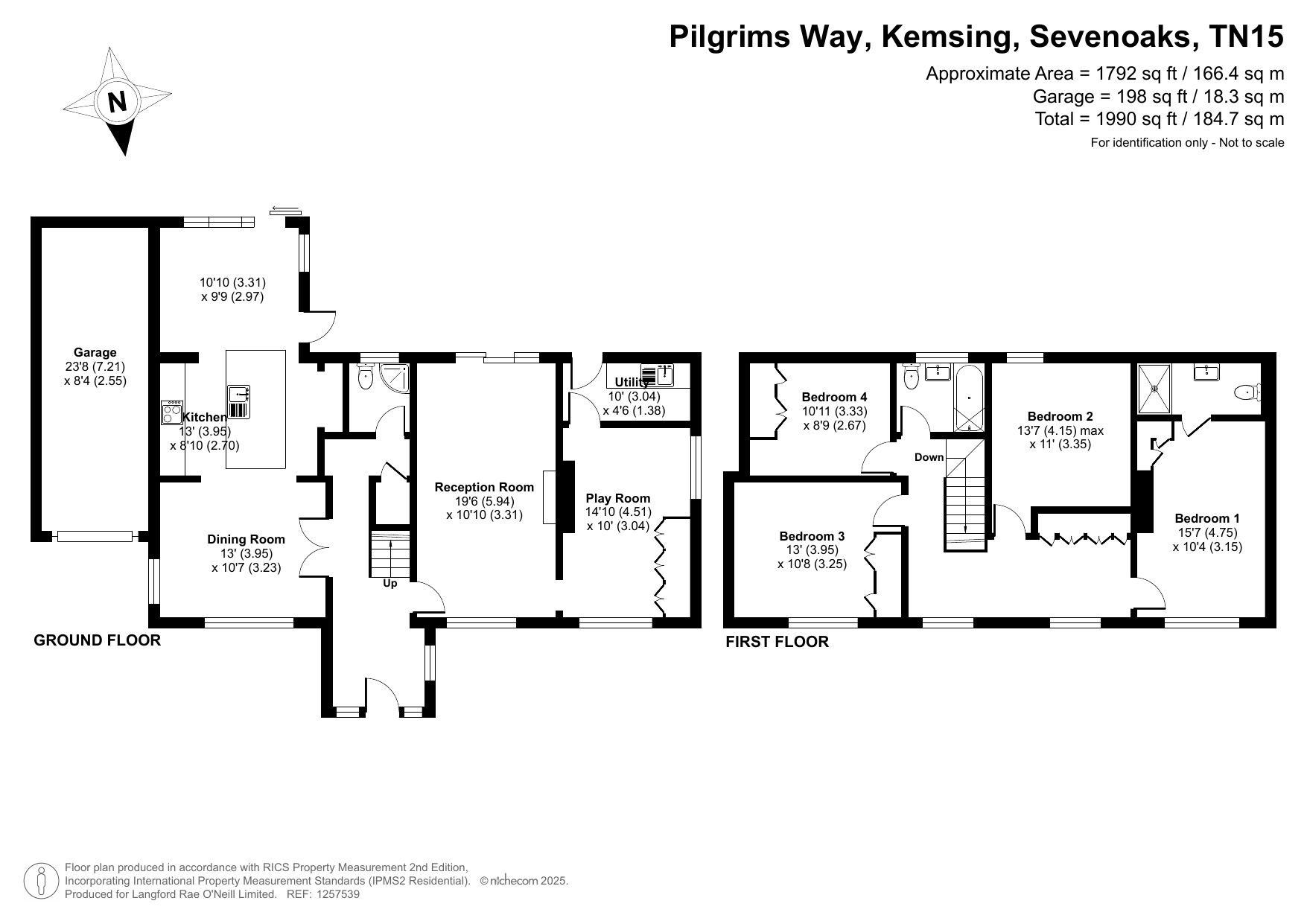 4 bedroom detached house Sold in Sevenoaks - Floorplan 1