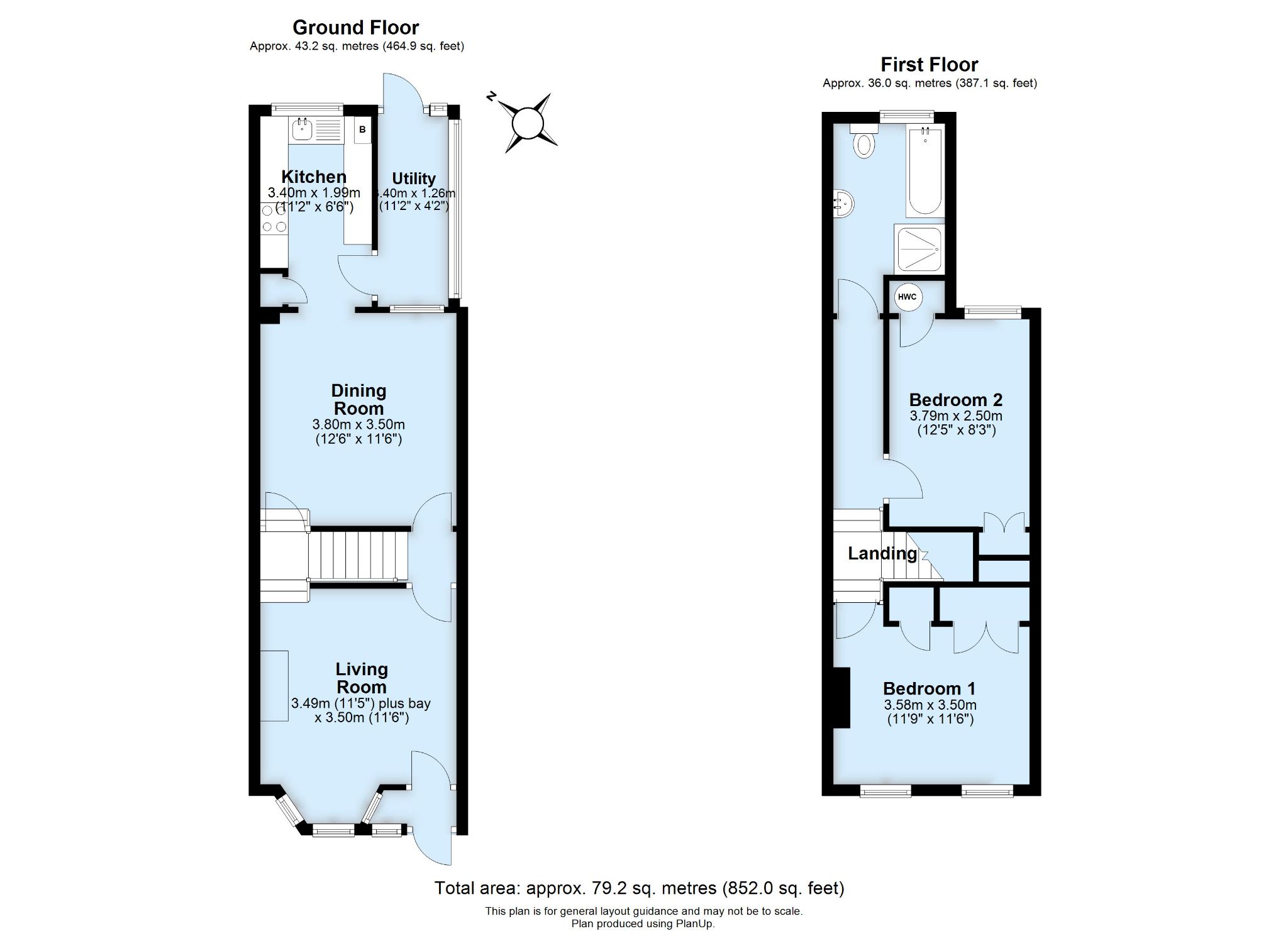 2 bedroom mid terraced house Sold in Sevenoaks - Floorplan 1