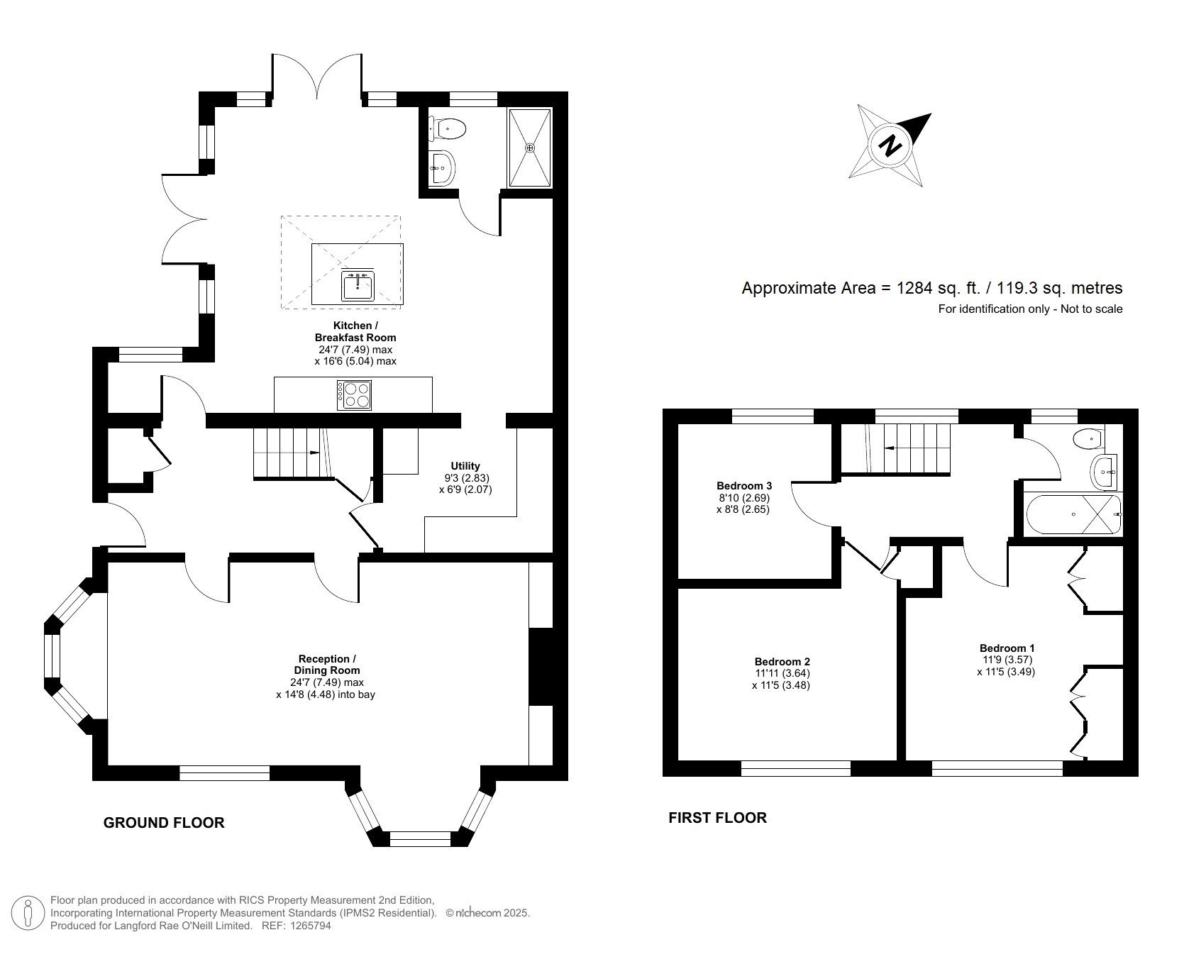 3 bedroom semi-detached house Sold in Sevenoaks - Floorplan 1
