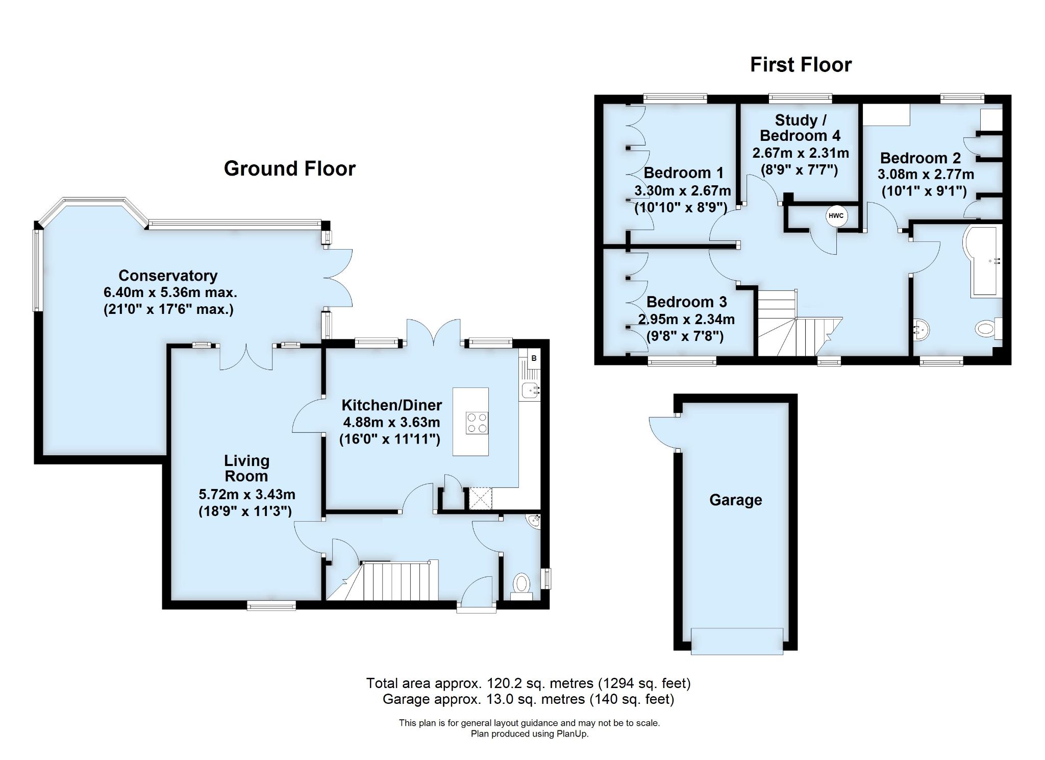 4 bedroom detached house For Sale in Farningham - Floorplan 1