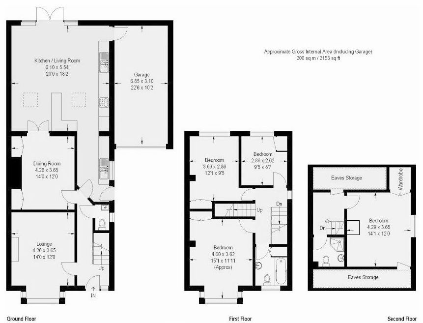 4 bedroom semi-detached house Sold in Sevenoaks - Floorplan 1