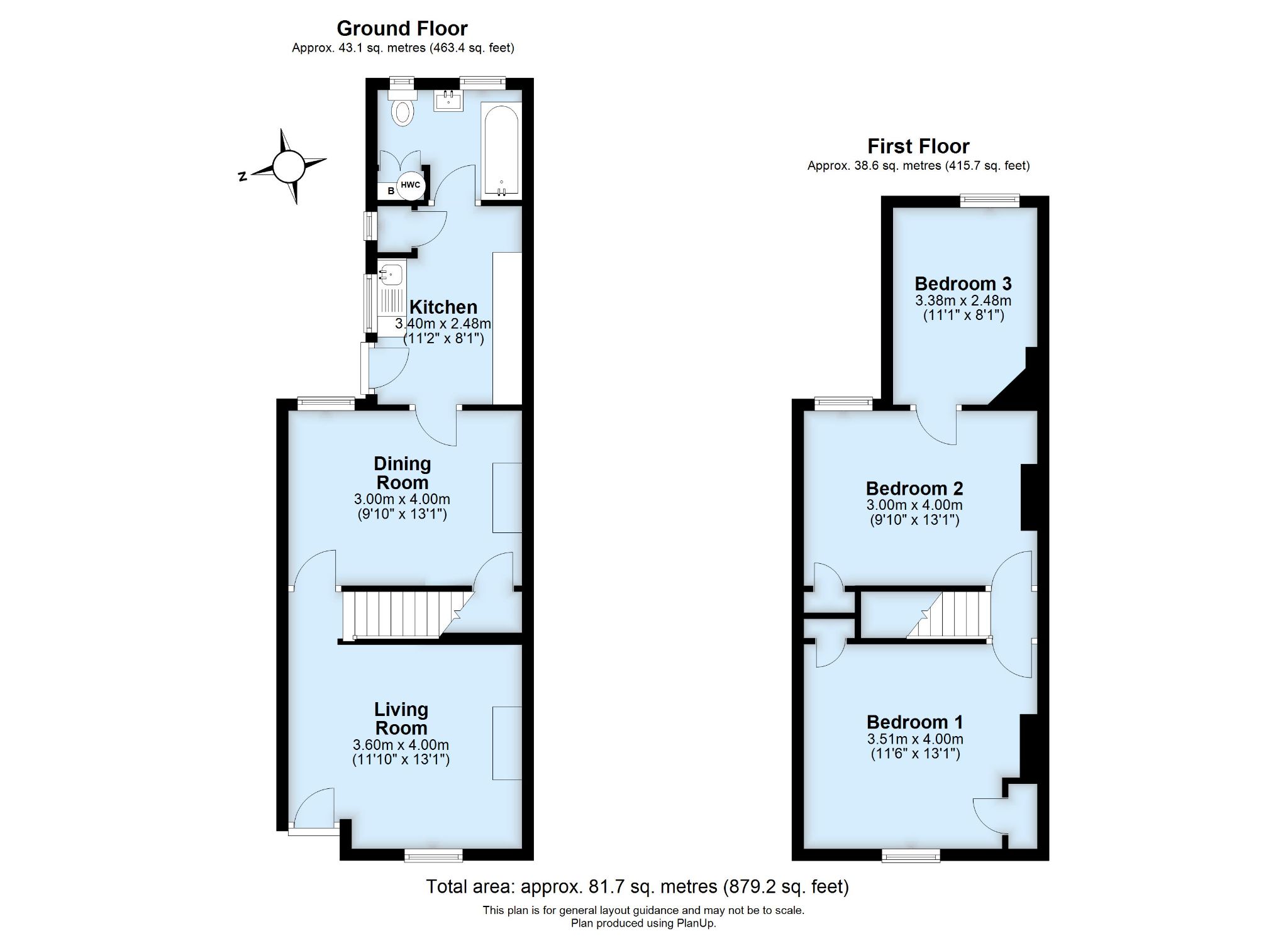 3 bedroom mid terraced house For Sale in Sevenoaks - Floorplan 1