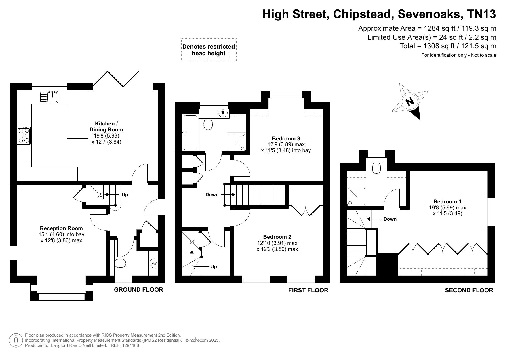 3 bedroom detached house Sold in Sevenoaks - Floorplan 1