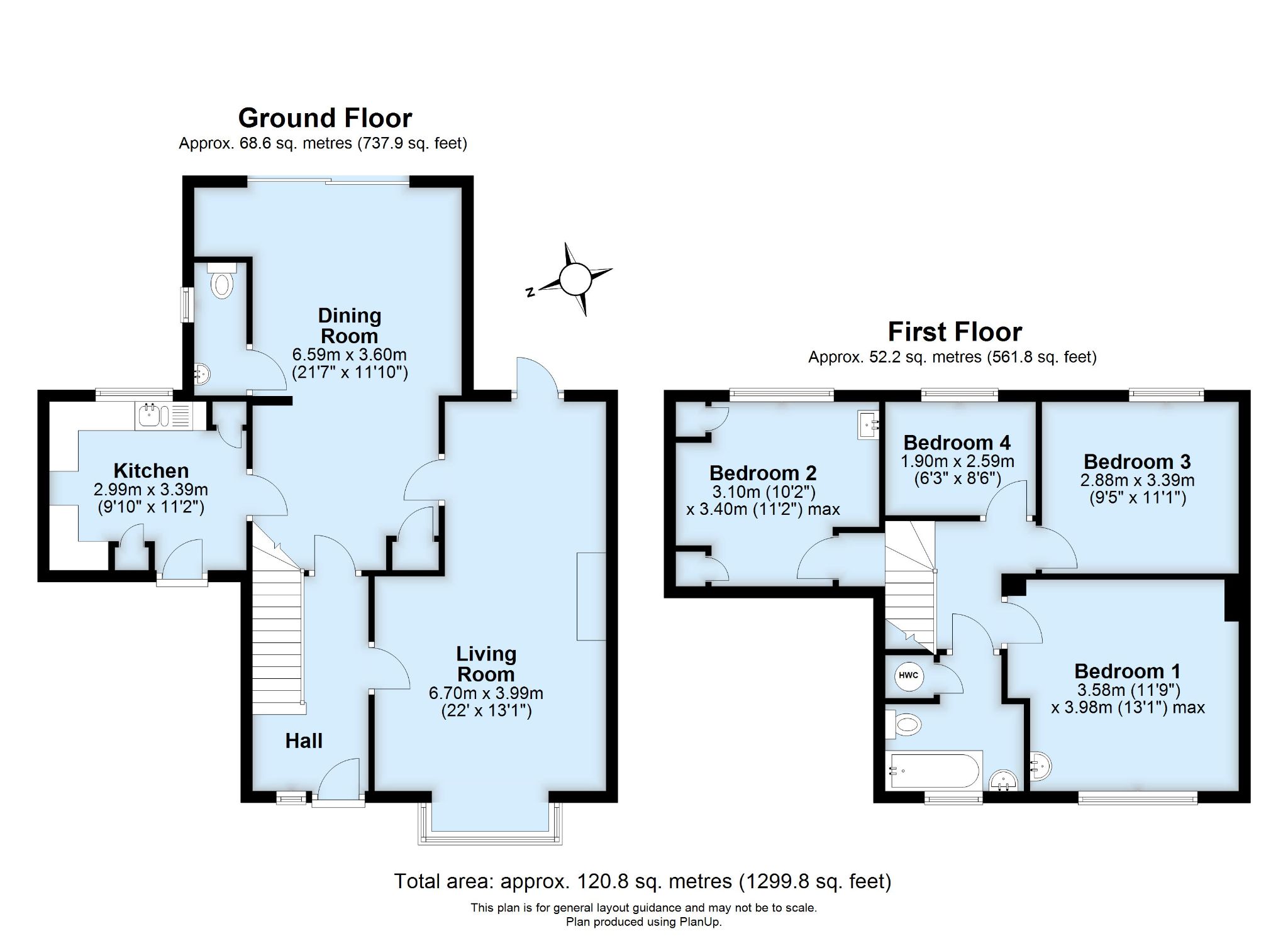 4 bedroom semi-detached house Sold in Sevenoaks - Floorplan 1