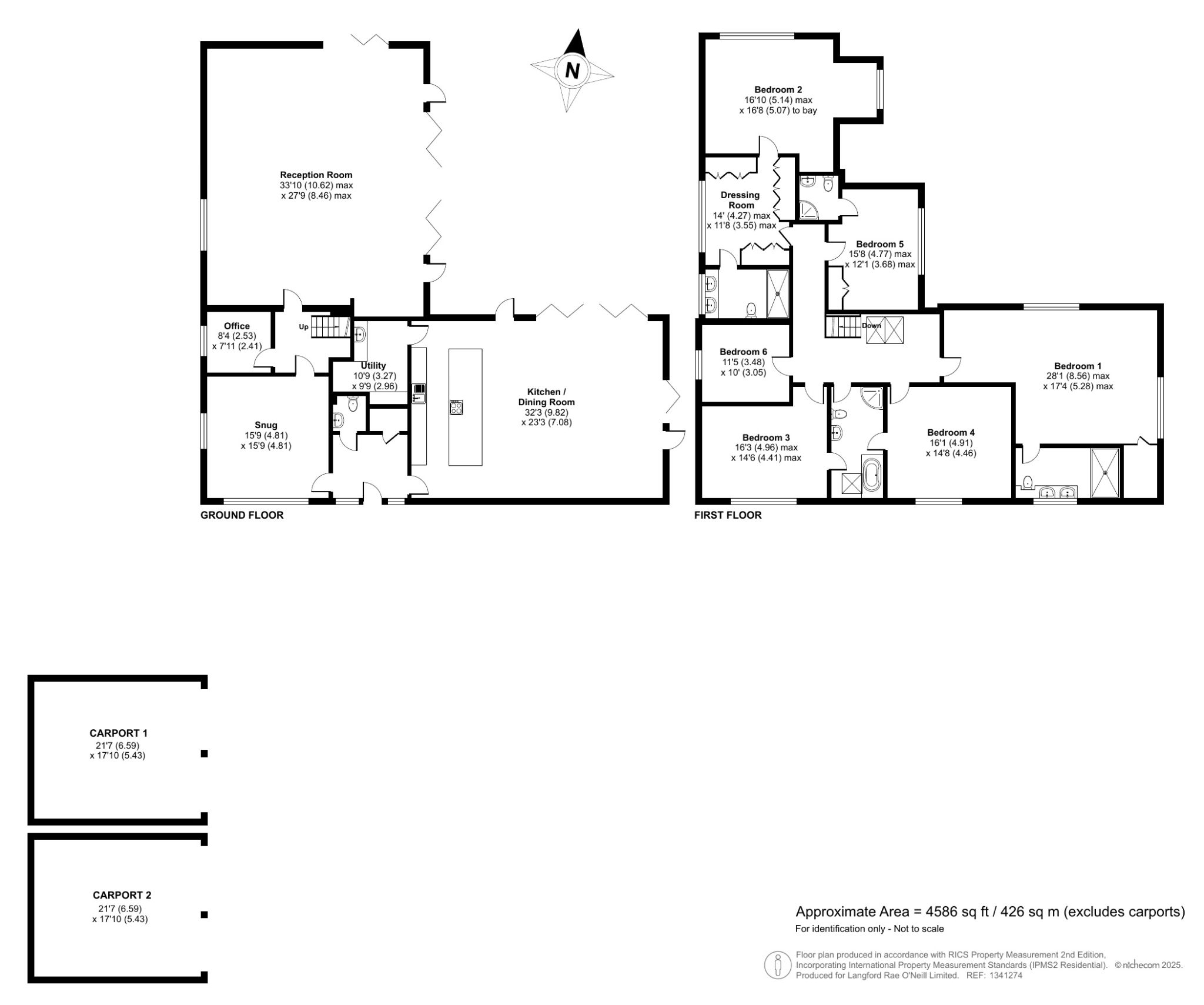 6 bedroom detached house For Sale in Otford Hills - Floorplan 1