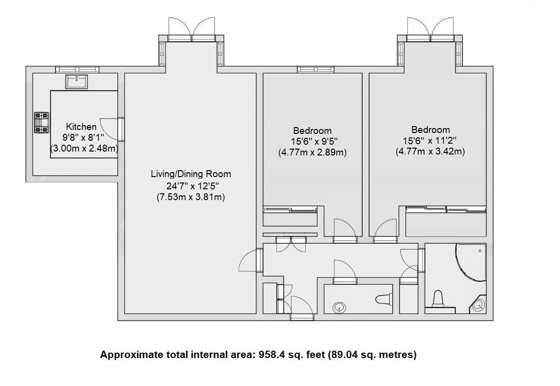2 bedroom apartment For Sale in Sevenoaks - Floorplan 1