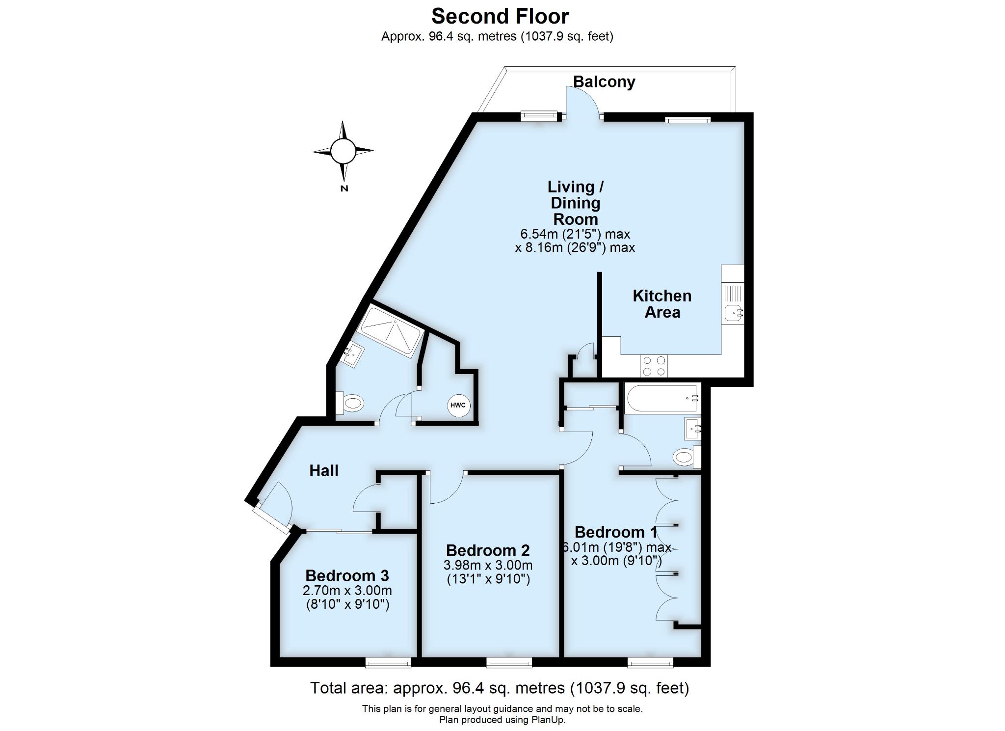 2 bedroom flat For Sale in Sevenoaks - Floorplan 1
