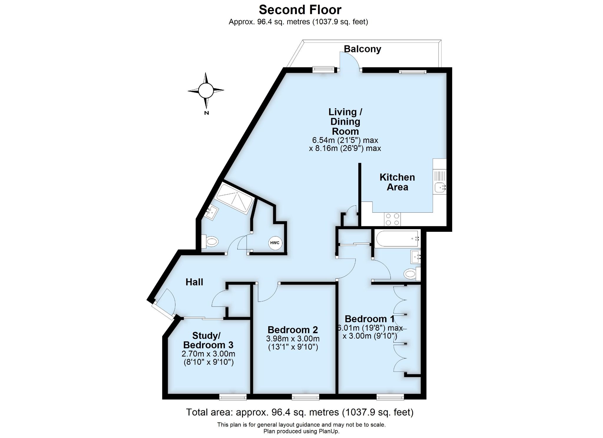 2 bedroom flat For Sale in Sevenoaks - Floorplan 1