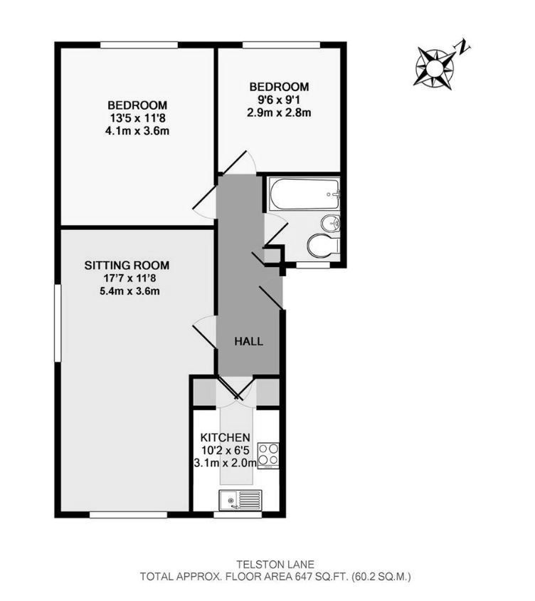 2 bedroom apartment SSTC in Sevenoaks - Floorplan 1