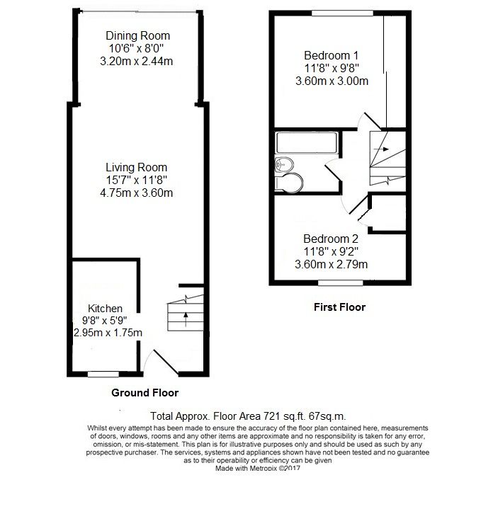 2 bedroom mid terraced house SSTC in Sevenoaks - Floorplan 1