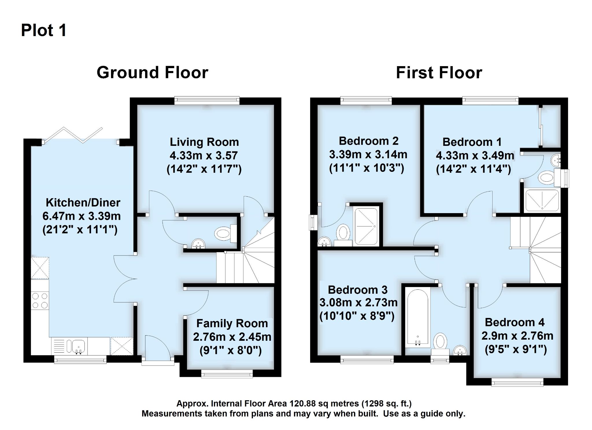 4 bedroom detached house For Sale in Sevenoaks - Floorplan 1
