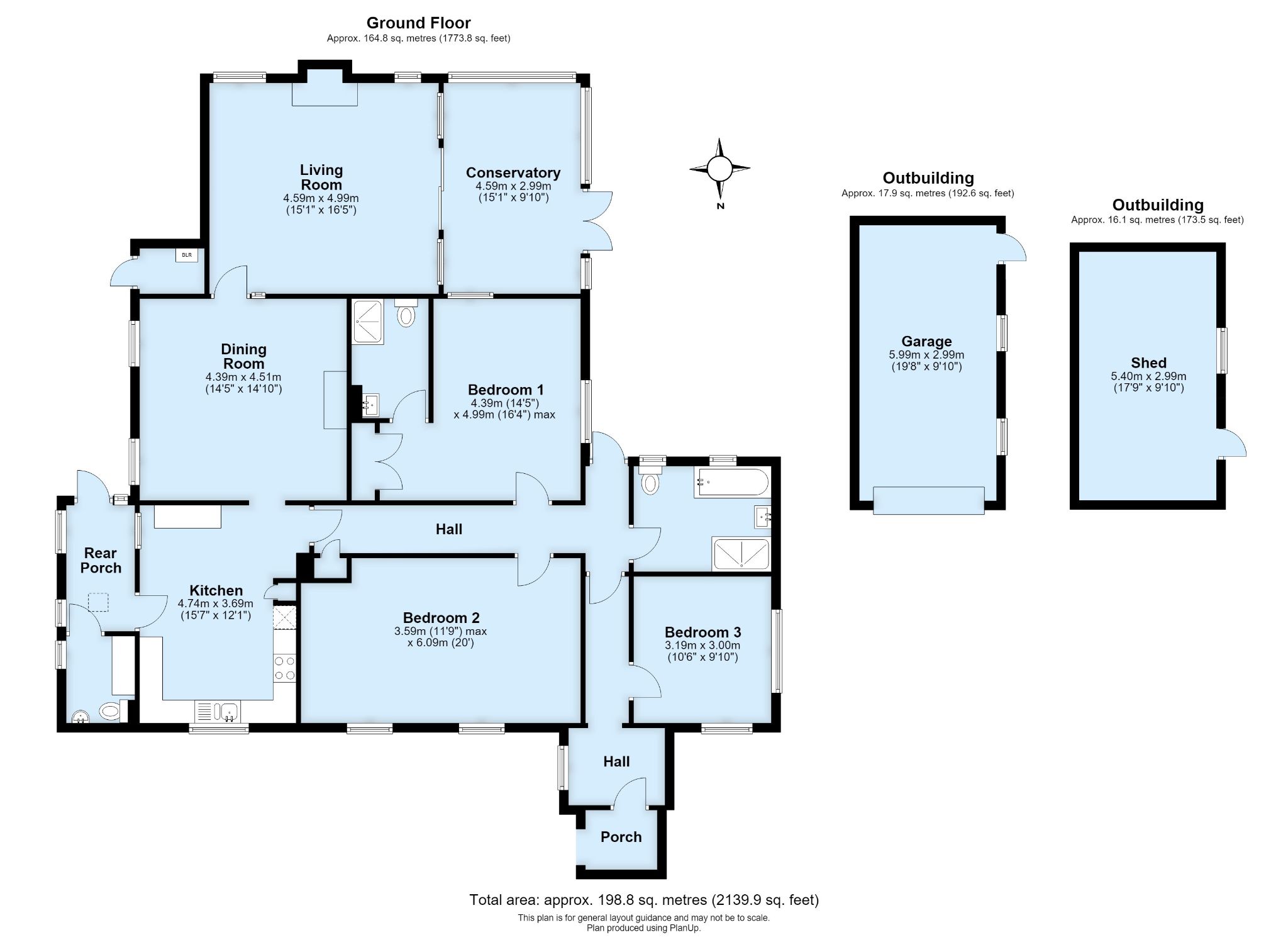 3 bedroom detached bungalow For Sale in Sevenoaks - Floorplan 1