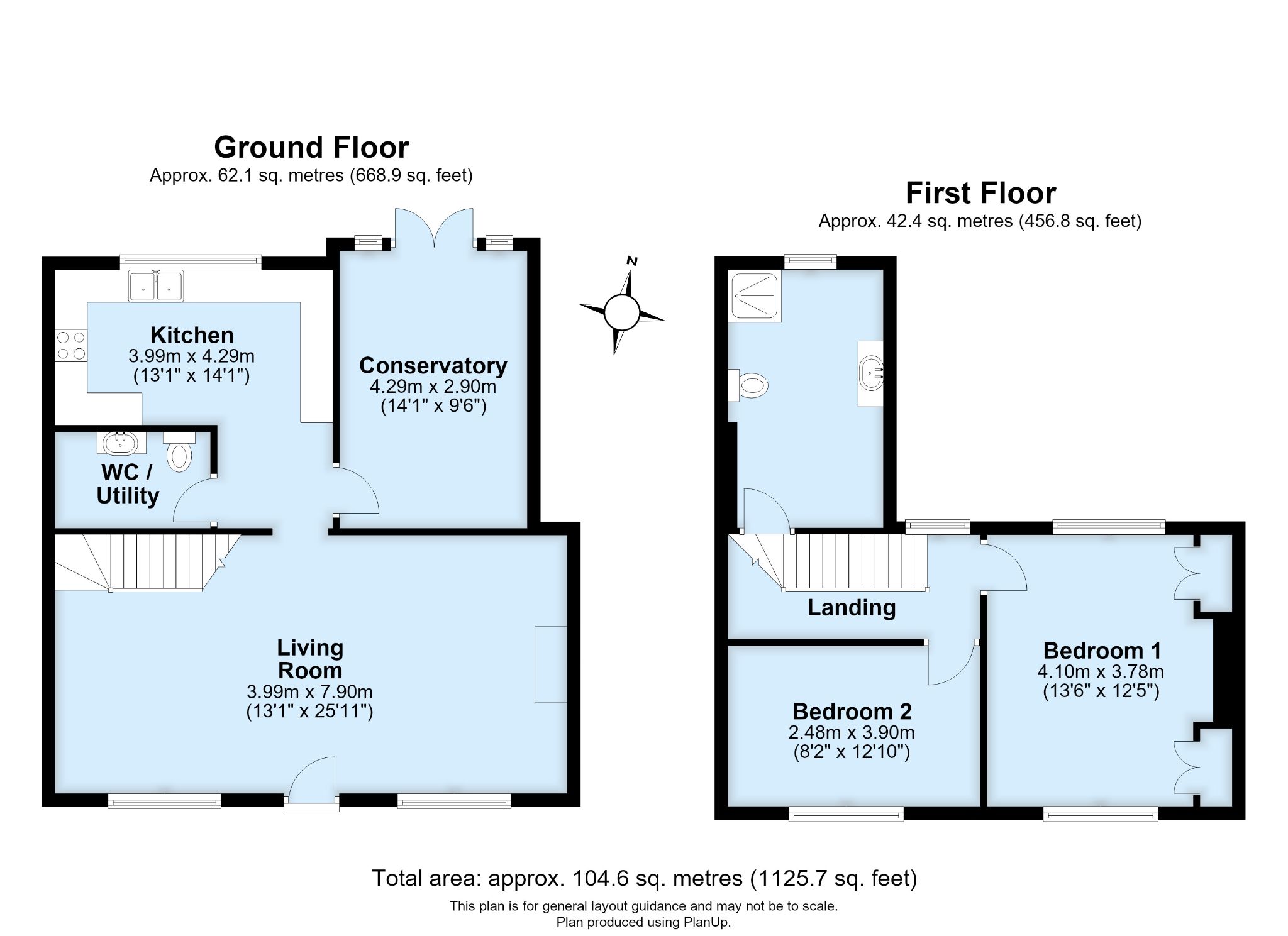 2 bedroom mid terraced house For Sale in Sevenoaks - Floorplan 1
