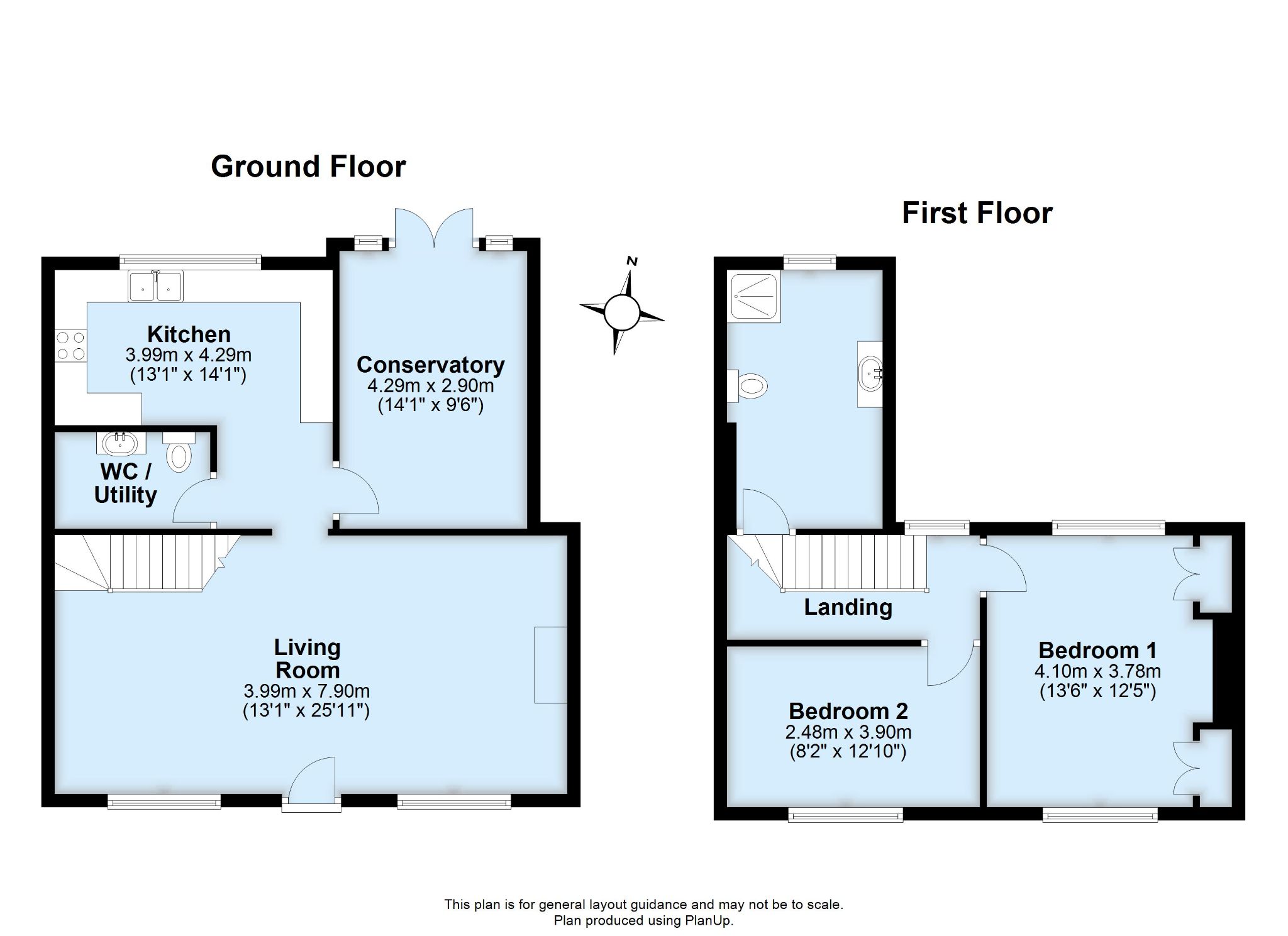 2 bedroom mid terraced house For Sale in Sevenoaks - Floorplan 1