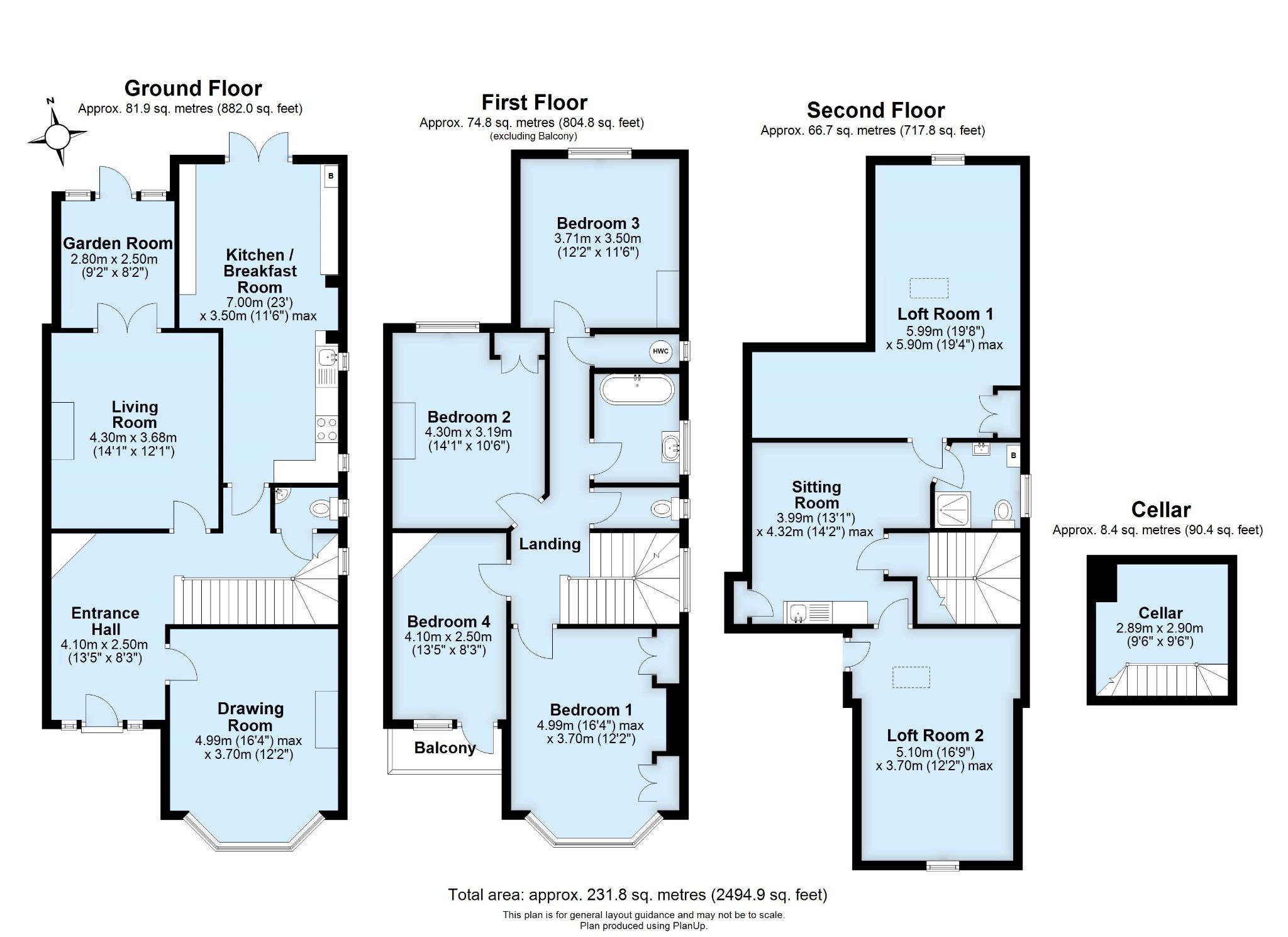6 bedroom semi-detached house For Sale in Sevenoaks - Floorplan 1