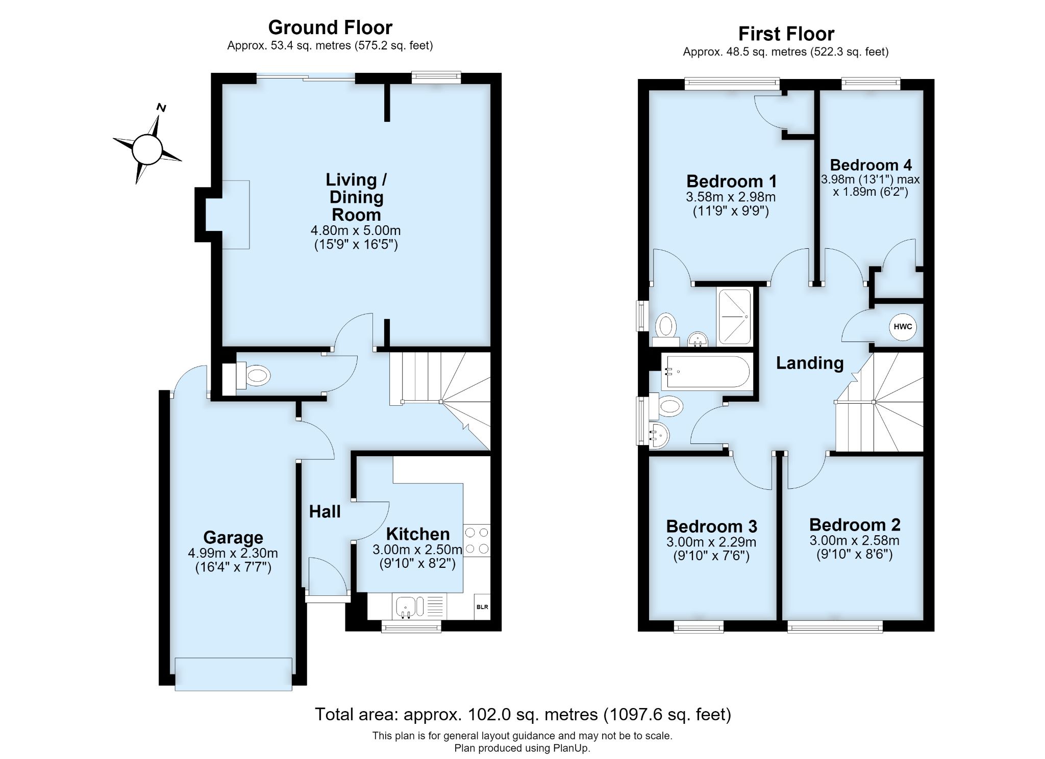 4 bedroom link detached house For Sale in Riverhead - Floorplan 1