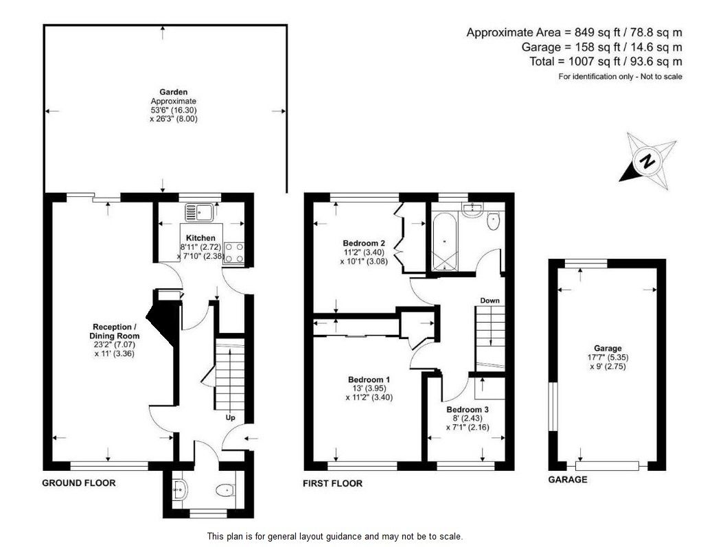 3 bedroom semi-detached house For Sale in Sevenoaks - Floorplan 1