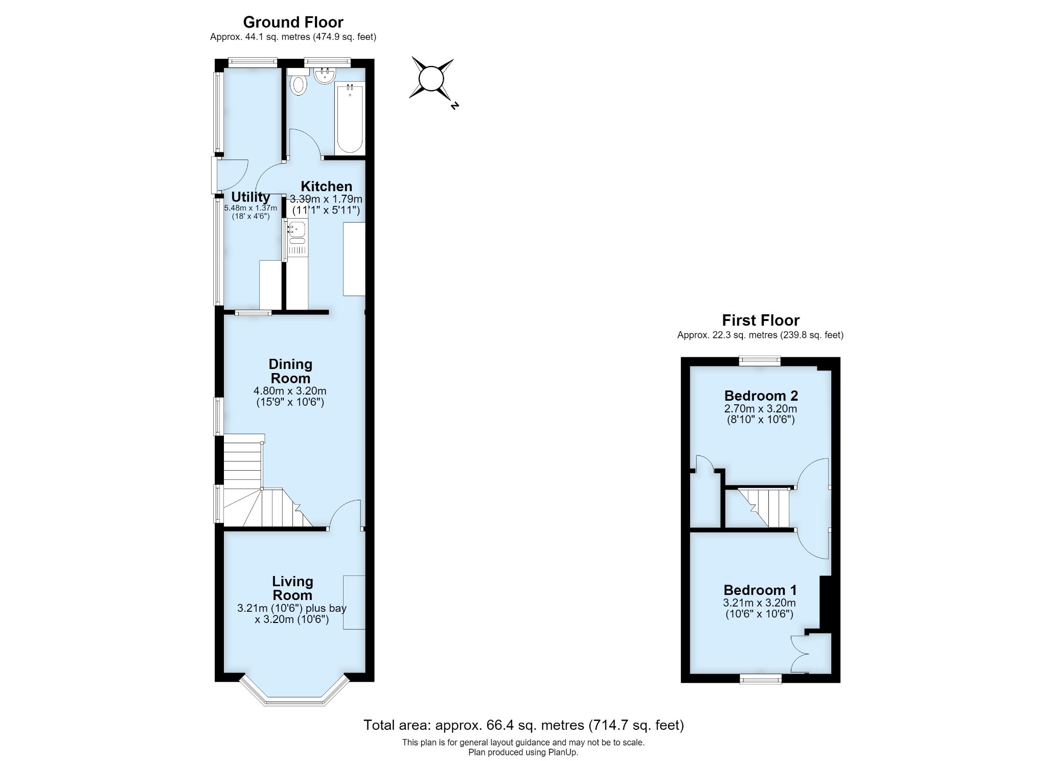 2 bedroom semi-detached house For Sale in Sevenoaks - Floorplan 1