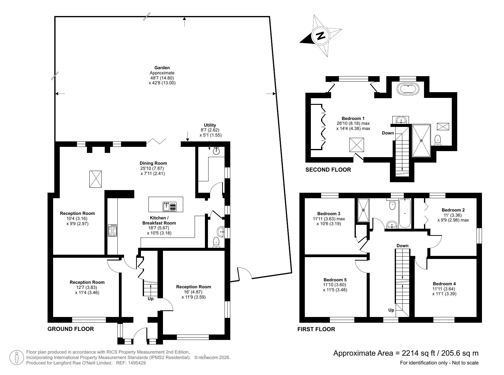 5 bedroom semi-detached house For Sale in Sevenoaks - Floorplan 1