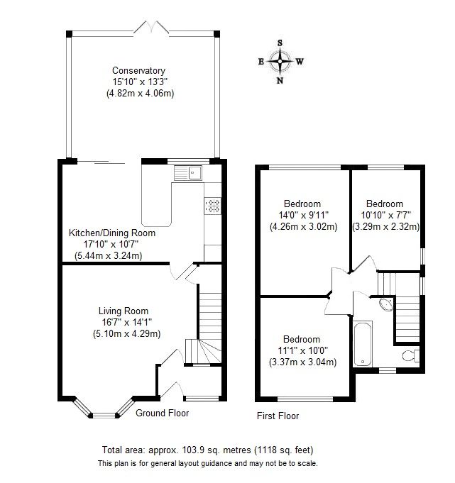 3 bedroom semi-detached house For Sale in Sevenoaks - Floorplan 1
